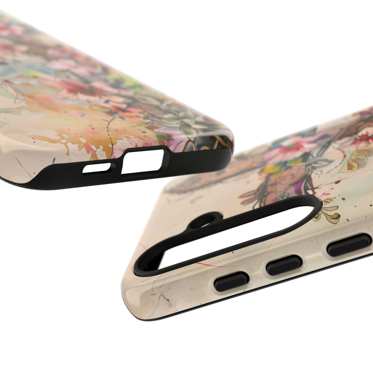 Floral Cross Watercolor - Samsung Galaxy Case, Christian Faith & Art Design - BOGO Cases