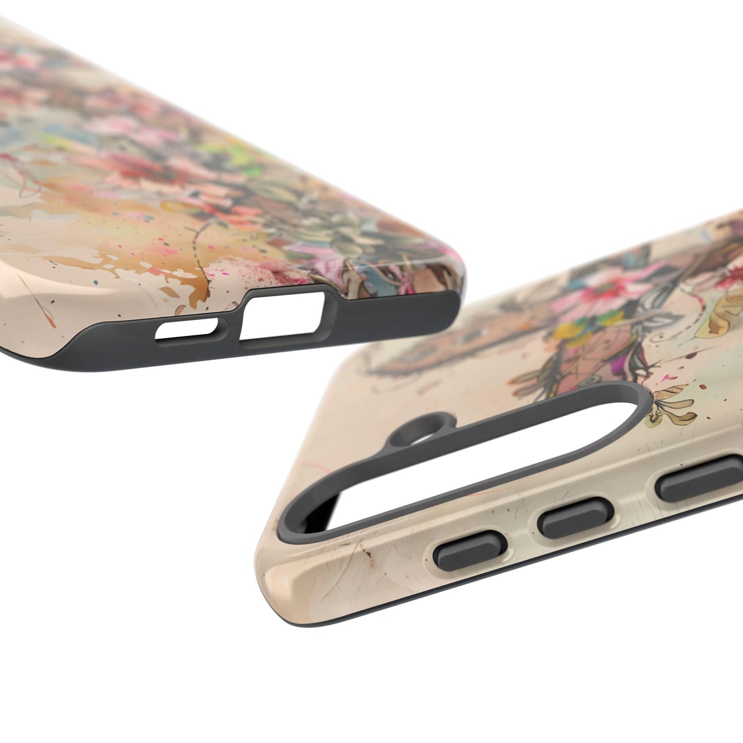 Floral Cross Watercolor - Samsung Galaxy Case, Christian Faith & Art Design - BOGO Cases