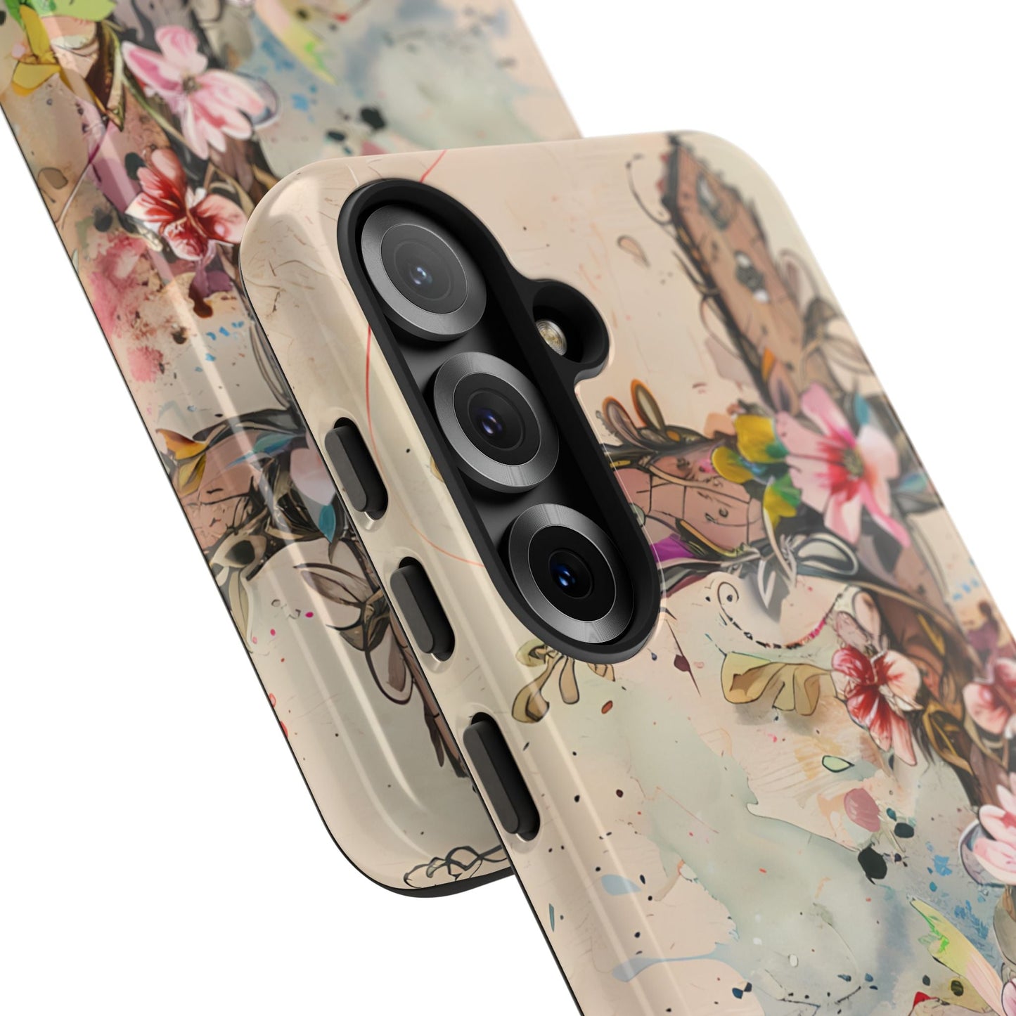 Floral Cross Watercolor - Samsung Galaxy Case, Christian Faith & Art Design - BOGO Cases