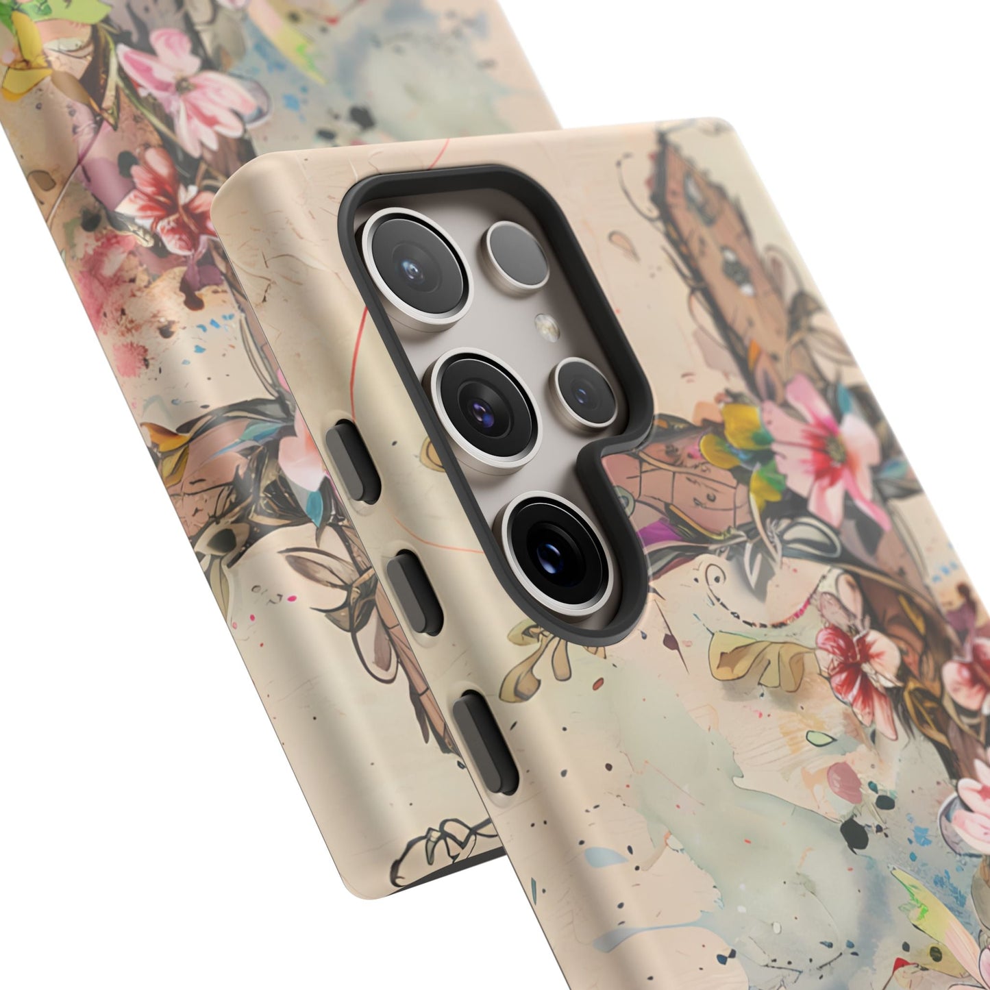 Floral Cross Watercolor - Samsung Galaxy Case, Christian Faith & Art Design - BOGO Cases