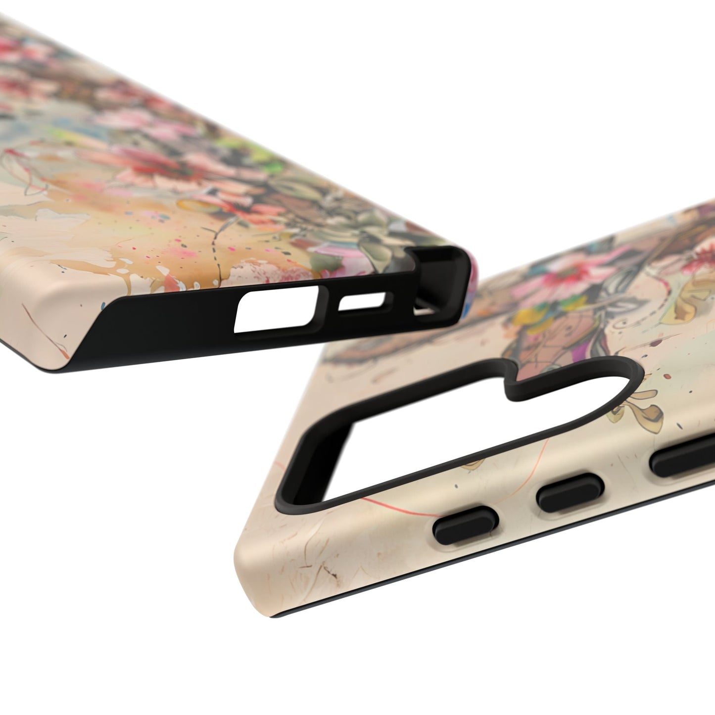 Floral Cross Watercolor - Samsung Galaxy Case, Christian Faith & Art Design - BOGO Cases