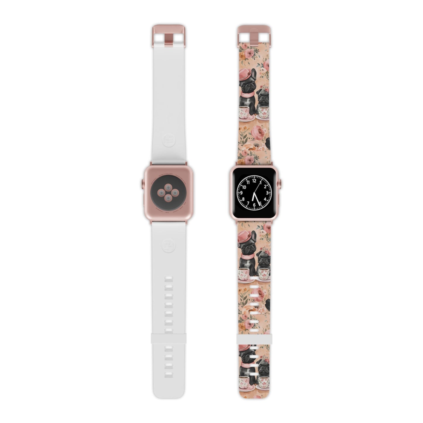 Floral French Bulldogs  Apple Watch Band - BOGO Cases