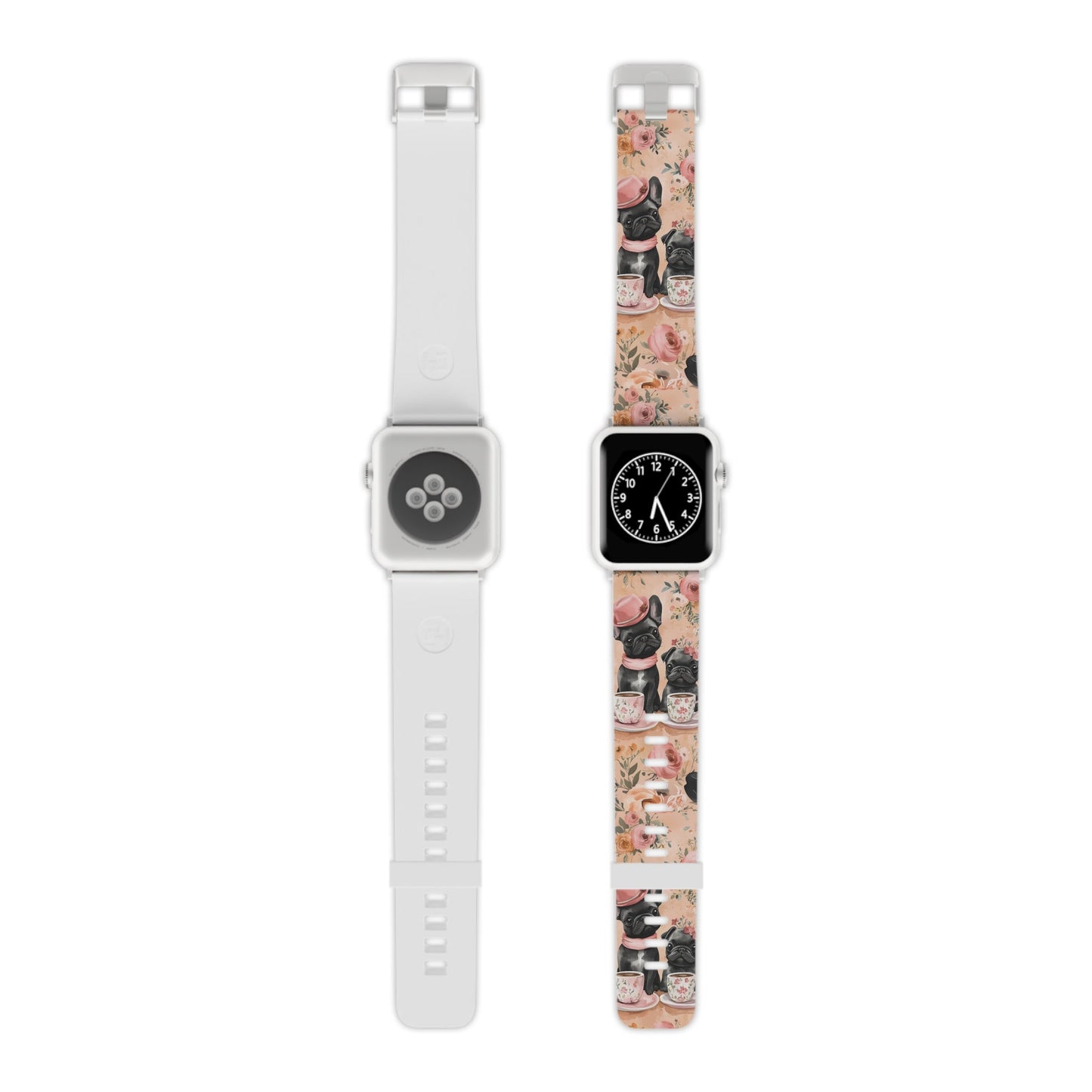 Floral French Bulldogs  Apple Watch Band - BOGO Cases