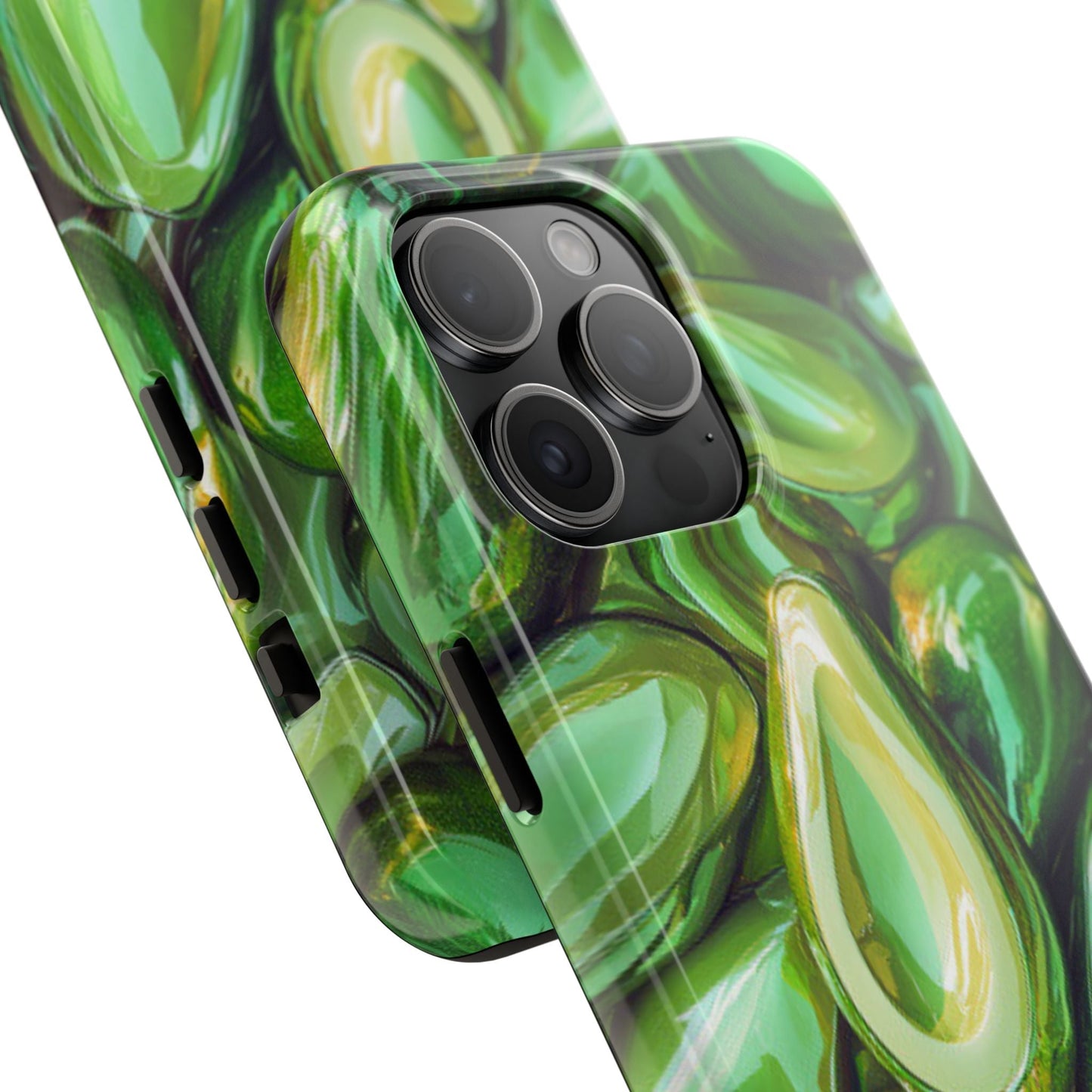 Glossy Avocado iPhone Case – Sleek Green 3D Fruit Design, Durable and Stylish - BOGO Cases