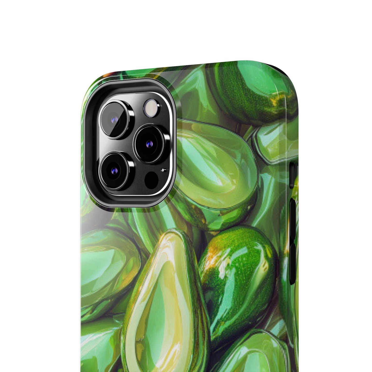 Glossy Avocado iPhone Case – Sleek Green 3D Fruit Design, Durable and Stylish - BOGO Cases