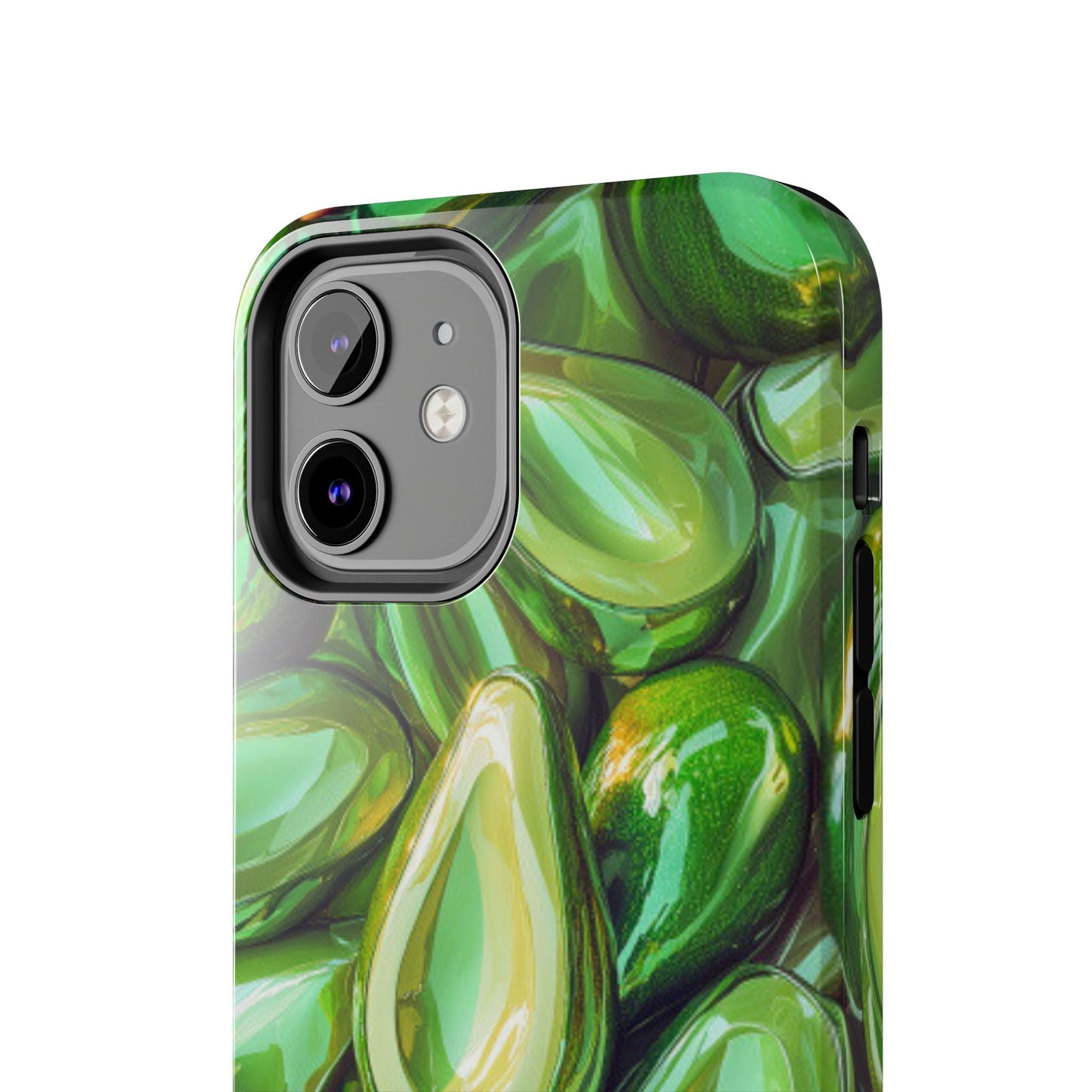 Glossy Avocado iPhone Case – Sleek Green 3D Fruit Design, Durable and Stylish - BOGO Cases
