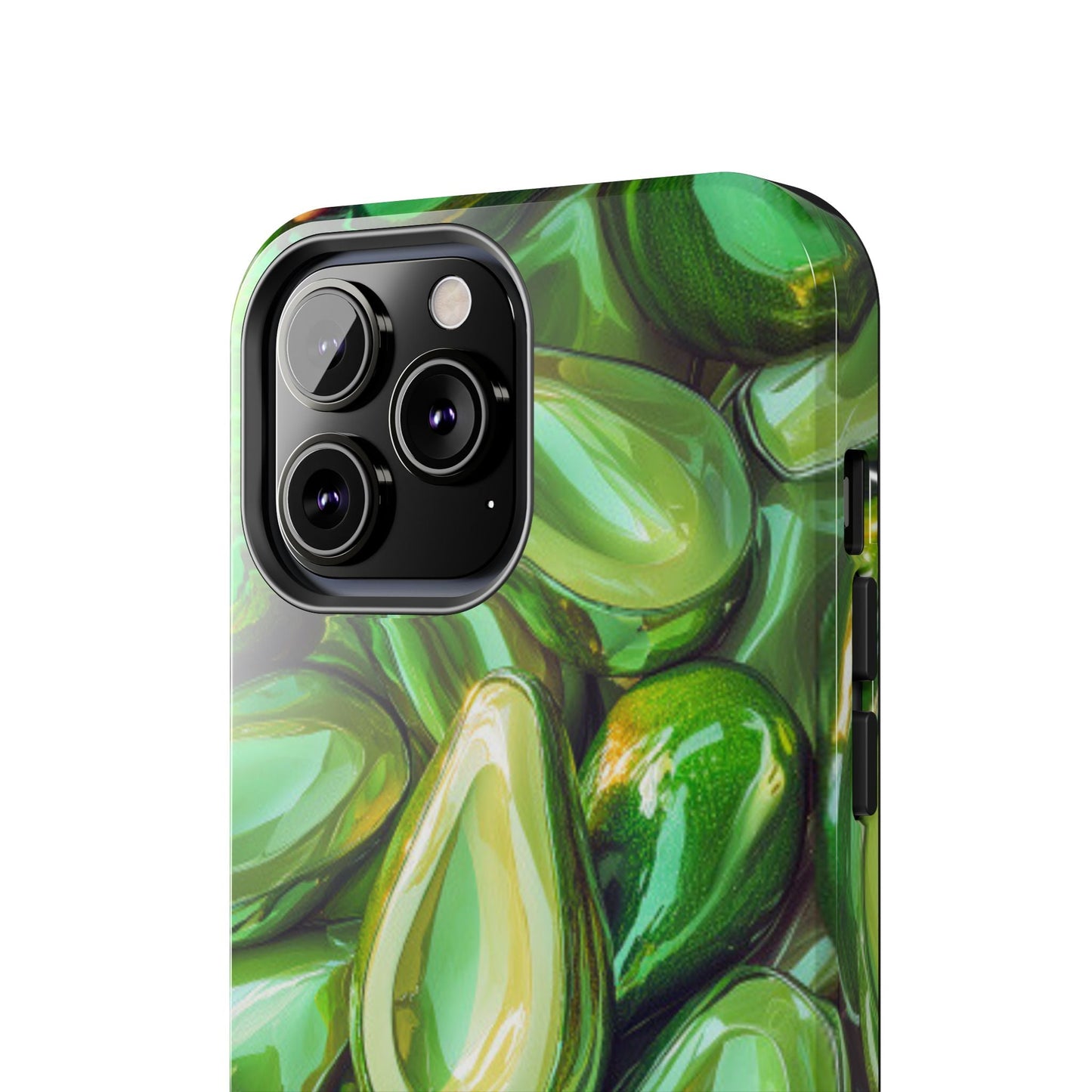 Glossy Avocado iPhone Case – Sleek Green 3D Fruit Design, Durable and Stylish - BOGO Cases