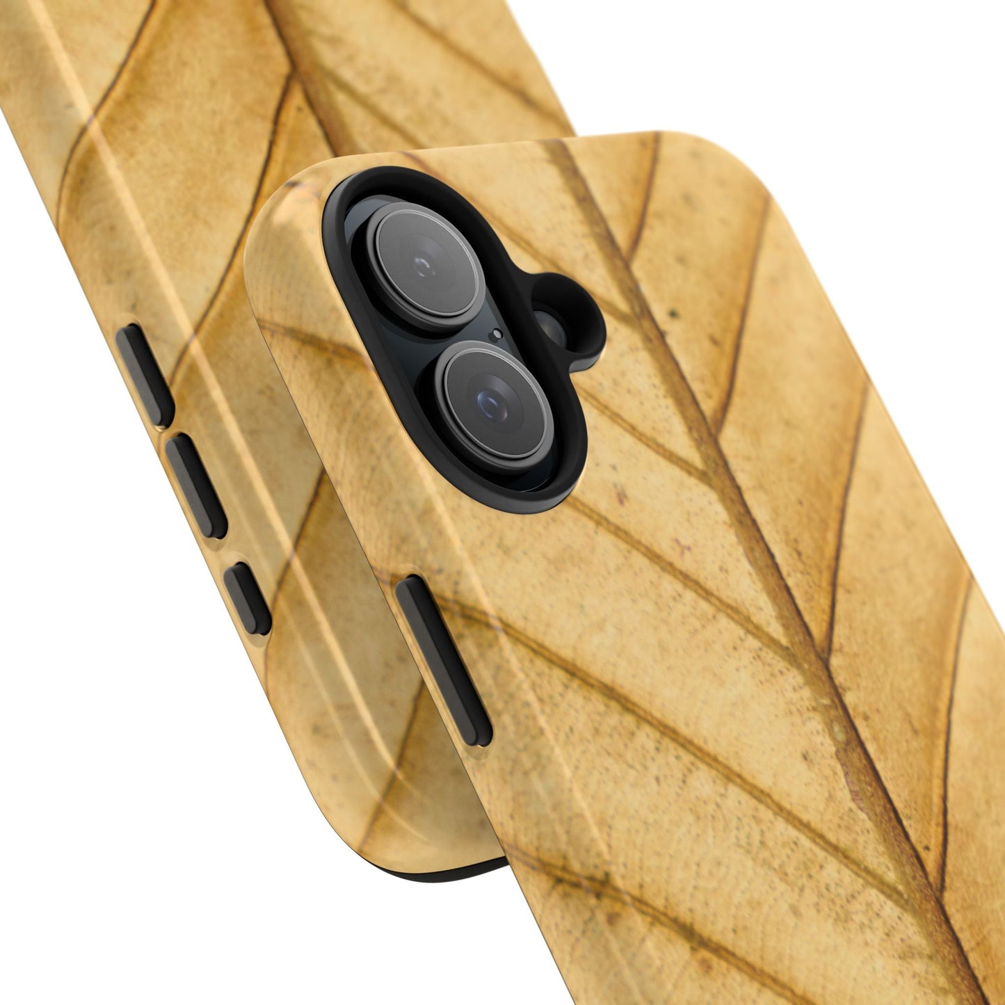 Golden Leaf Texture iPhone Case – Minimal Nature Design - BOGO Cases