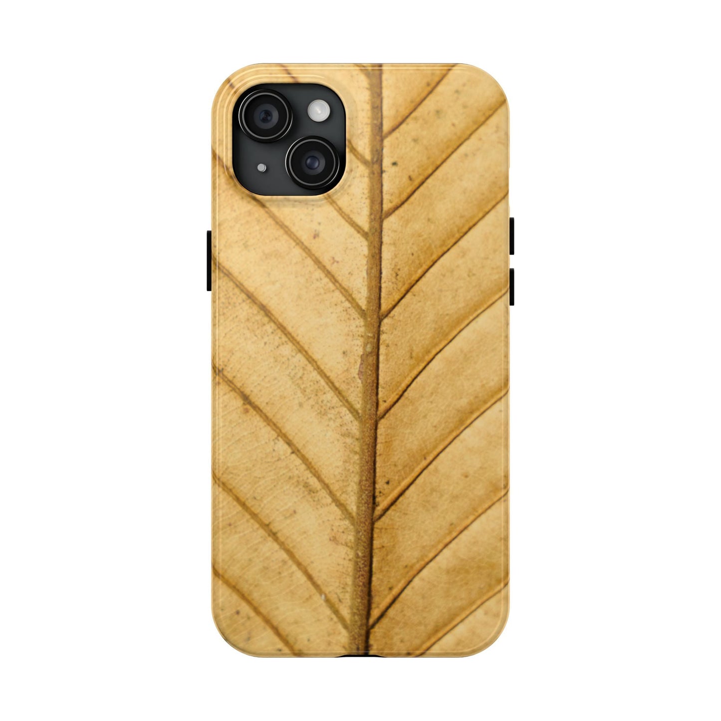 Golden Leaf Texture iPhone Case – Minimal Nature Design - BOGO Cases