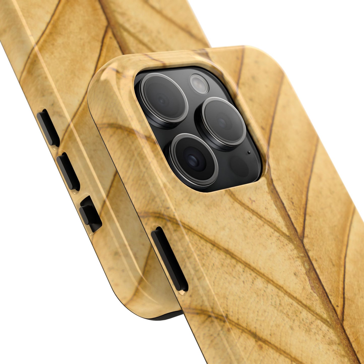 Golden Leaf Texture iPhone Case – Minimal Nature Design - BOGO Cases
