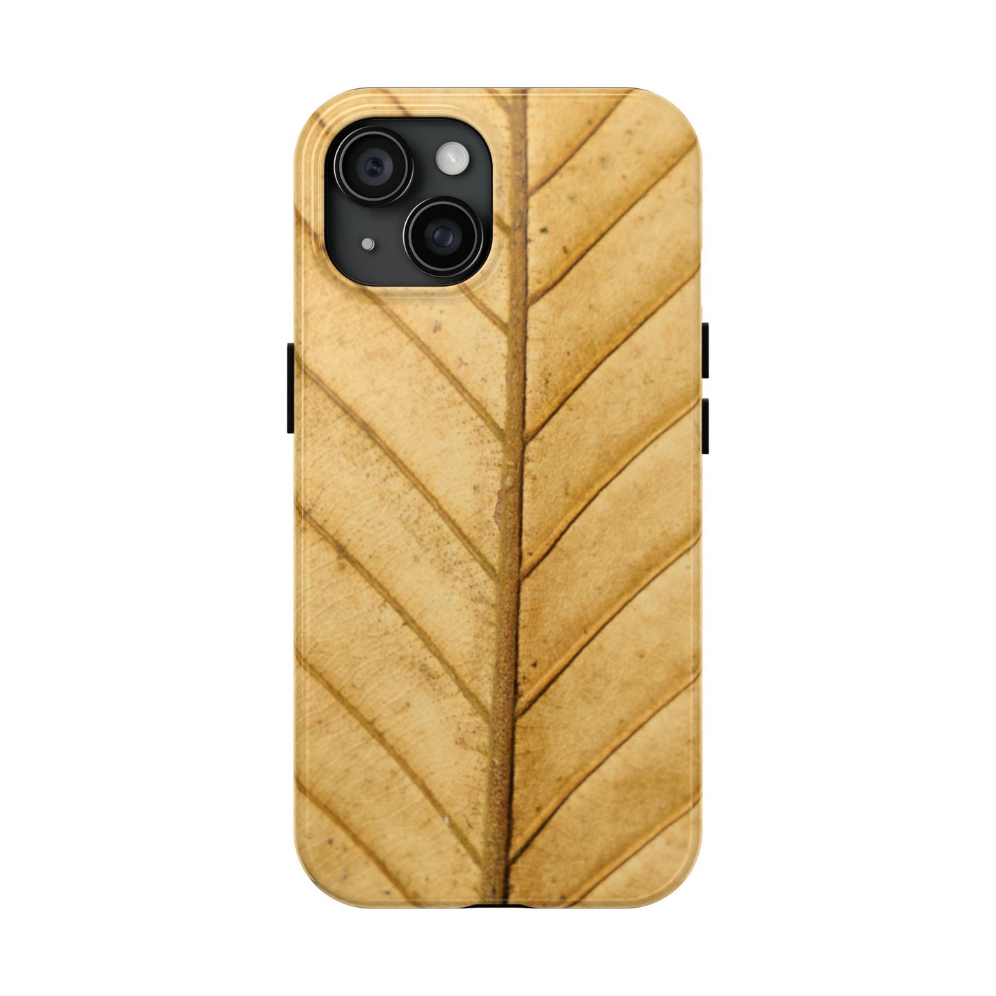 Golden Leaf Texture iPhone Case – Minimal Nature Design - BOGO Cases