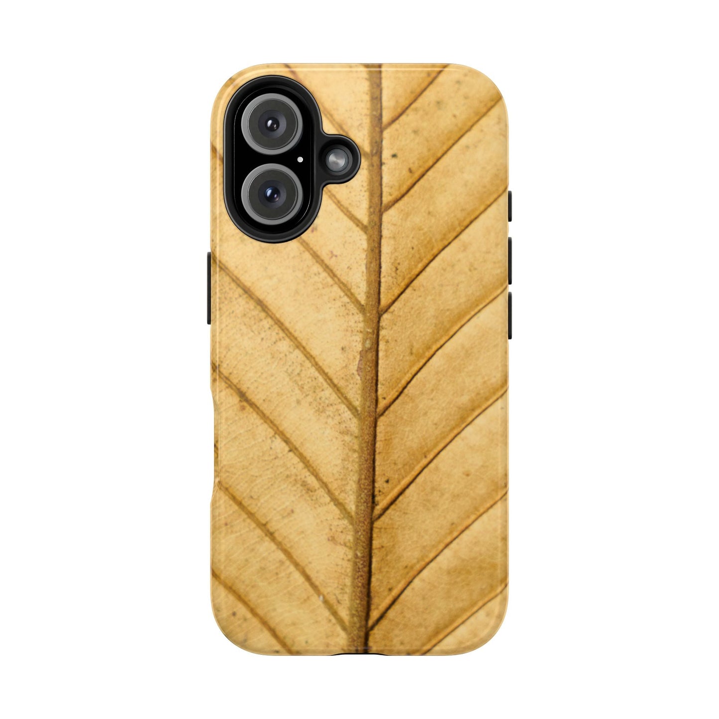 Golden Leaf Texture iPhone Case – Minimal Nature Design - BOGO Cases