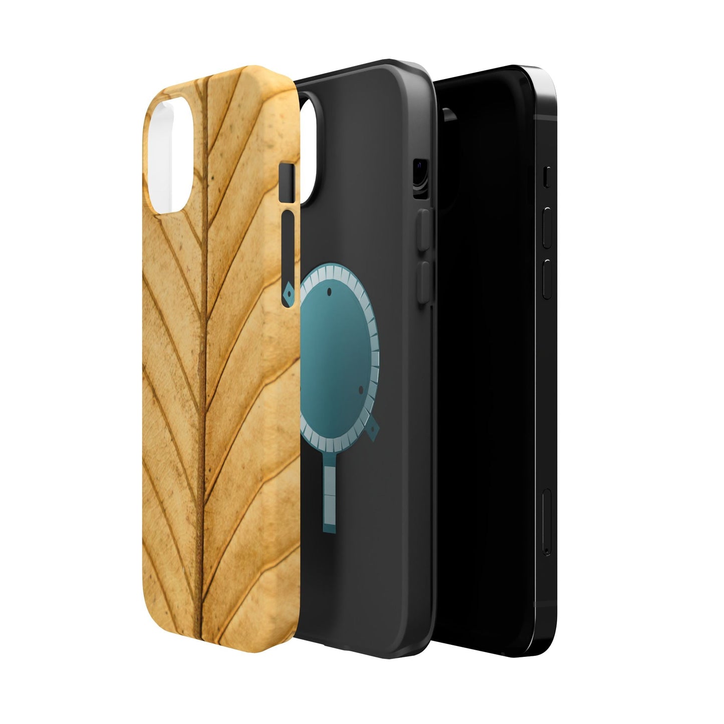 Golden Leaf Texture MagSafe Case – Minimal Nature Design - BOGO Cases