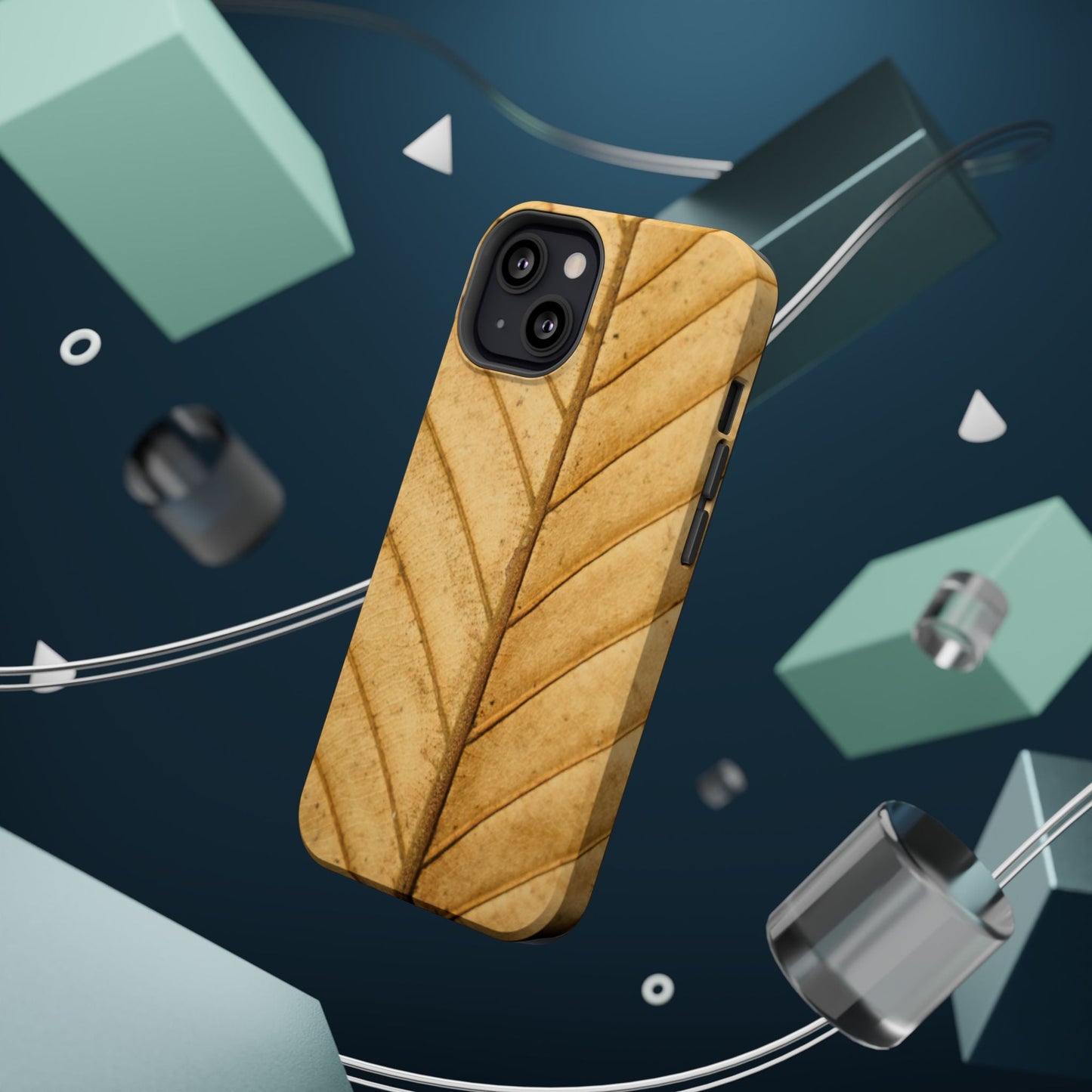 Golden Leaf Texture MagSafe Case – Minimal Nature Design - BOGO Cases