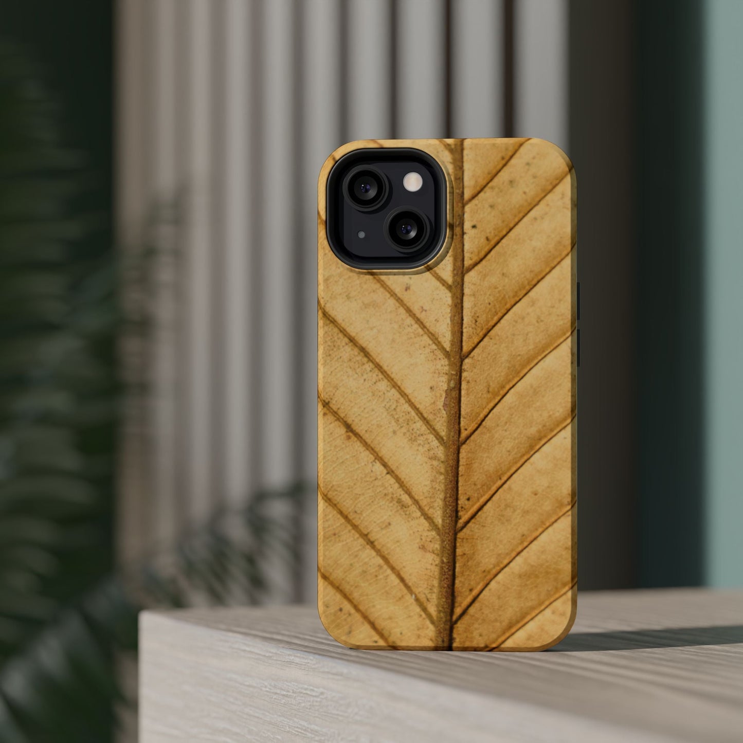 Golden Leaf Texture MagSafe Case – Minimal Nature Design - BOGO Cases