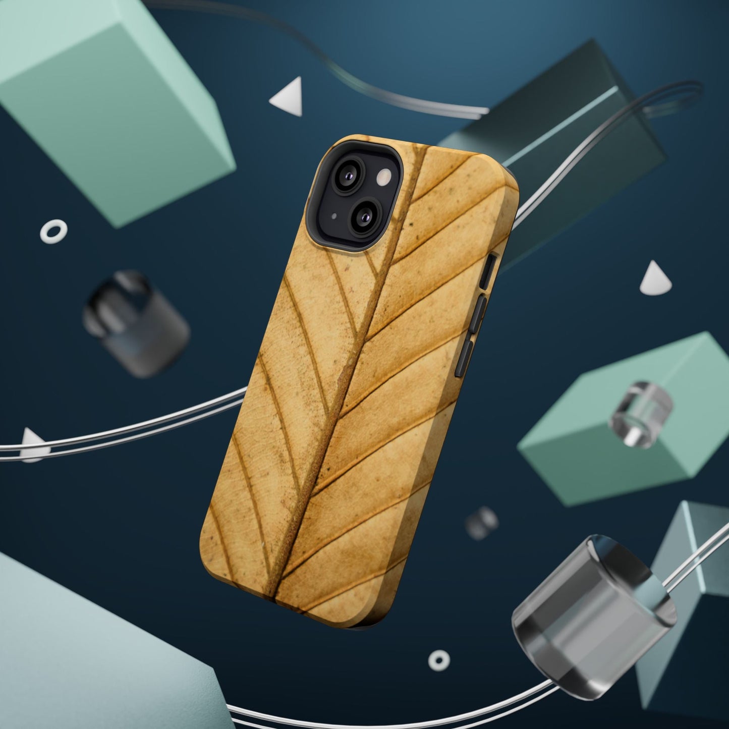 Golden Leaf Texture MagSafe Case – Minimal Nature Design - BOGO Cases