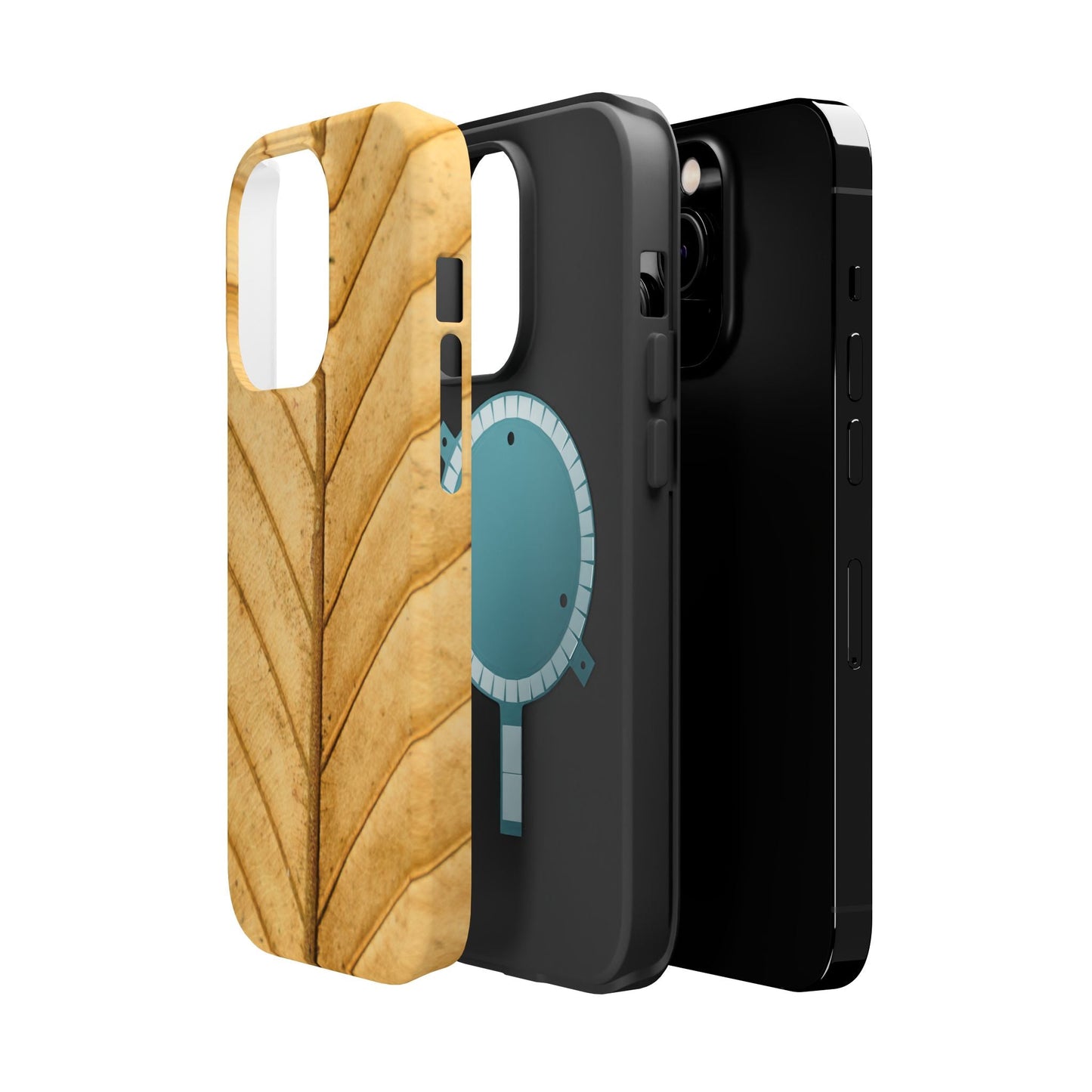 Golden Leaf Texture MagSafe Case – Minimal Nature Design - BOGO Cases