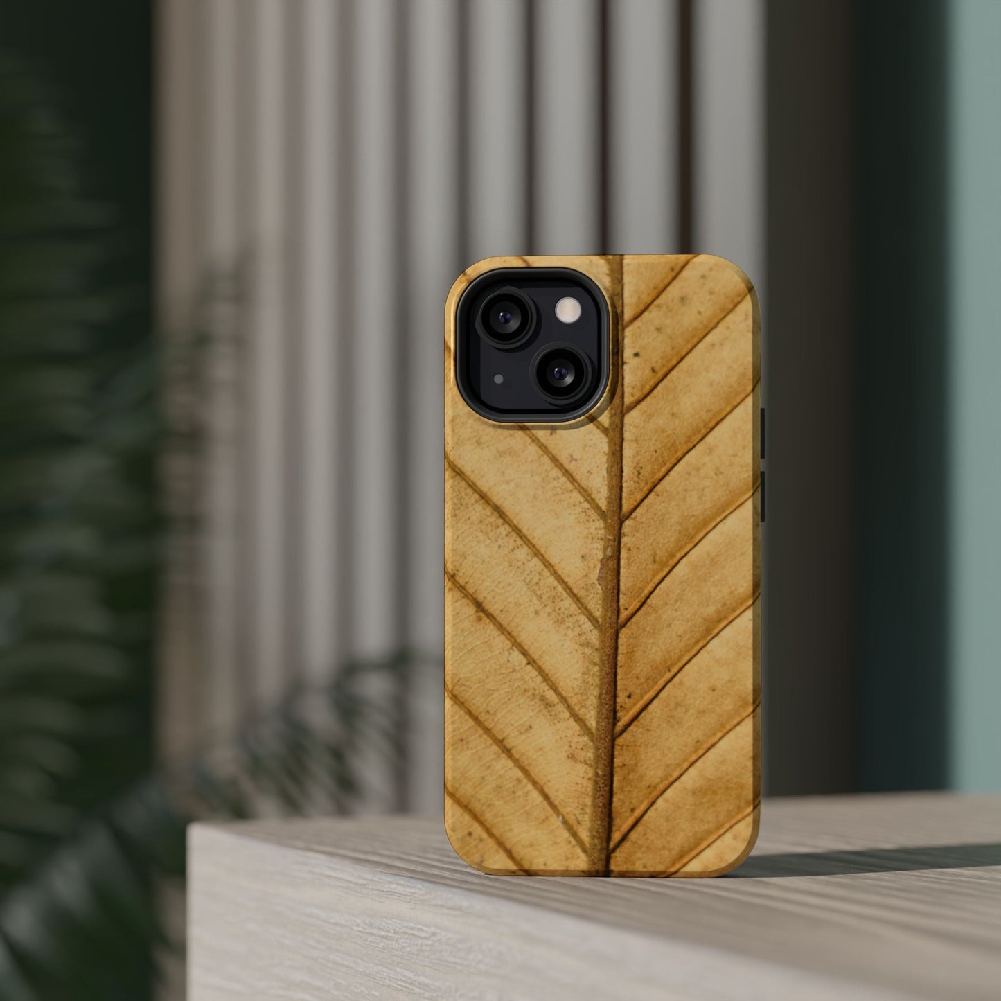 Golden Leaf Texture MagSafe Case – Minimal Nature Design - BOGO Cases