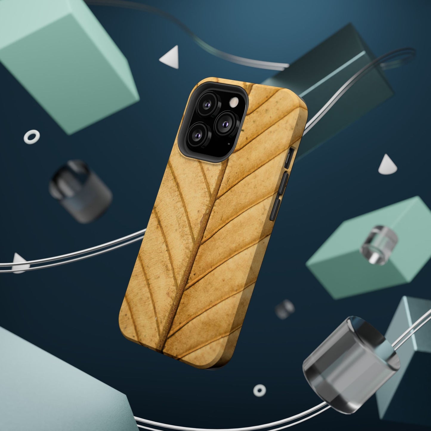Golden Leaf Texture MagSafe Case – Minimal Nature Design - BOGO Cases