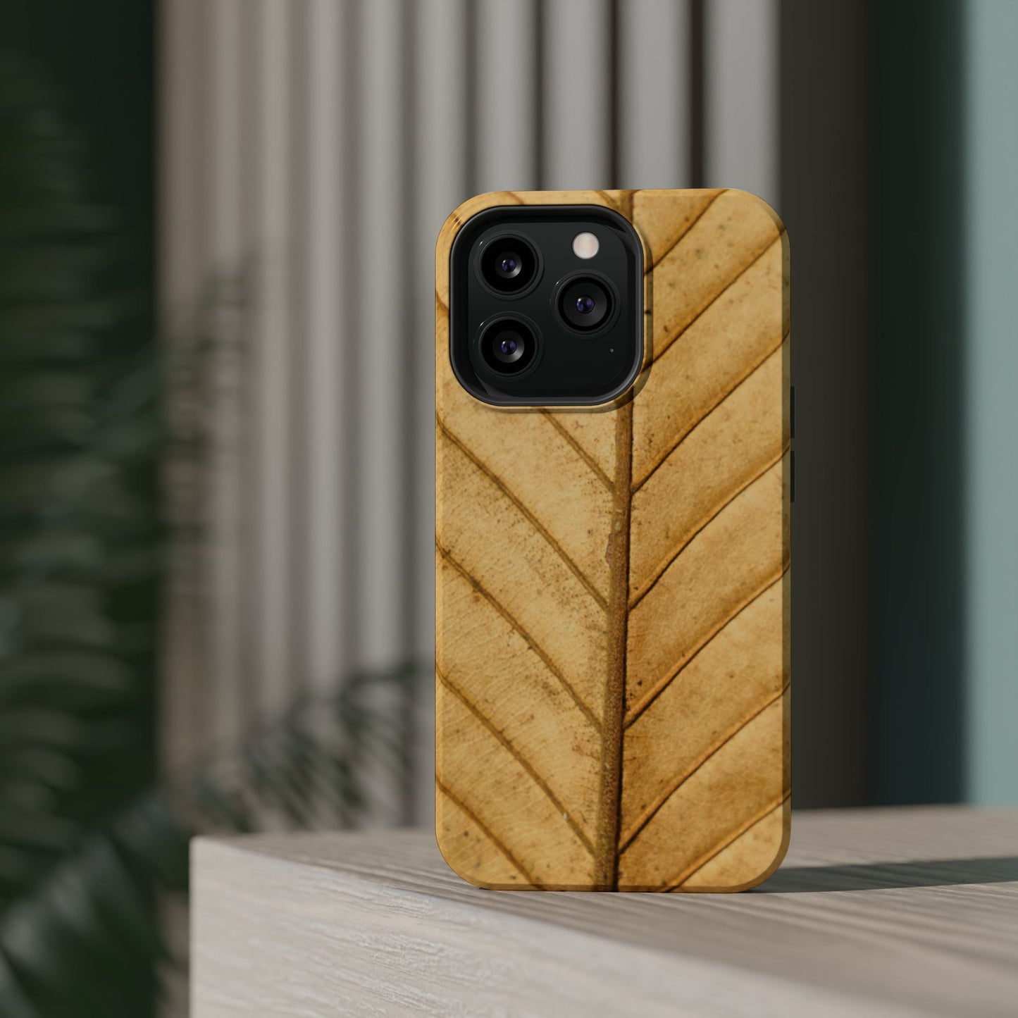 Golden Leaf Texture MagSafe Case – Minimal Nature Design - BOGO Cases