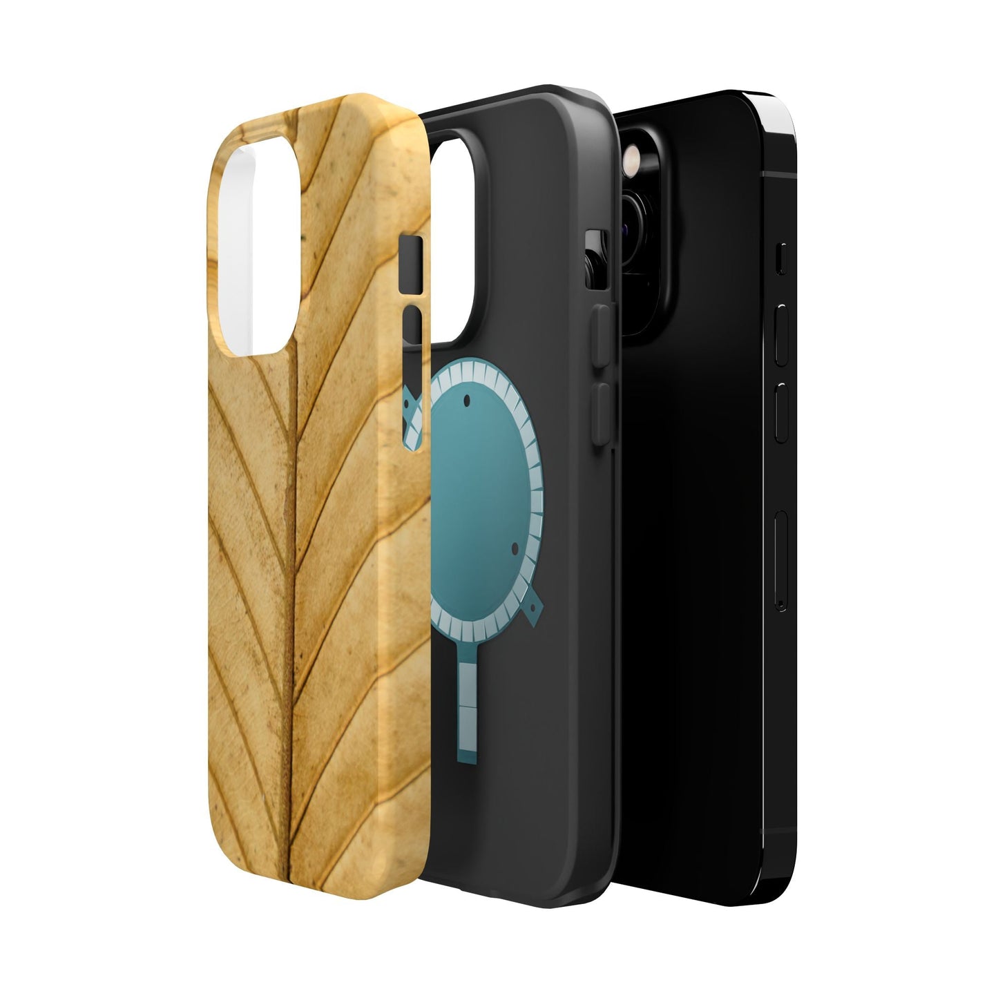 Golden Leaf Texture MagSafe Case – Minimal Nature Design - BOGO Cases