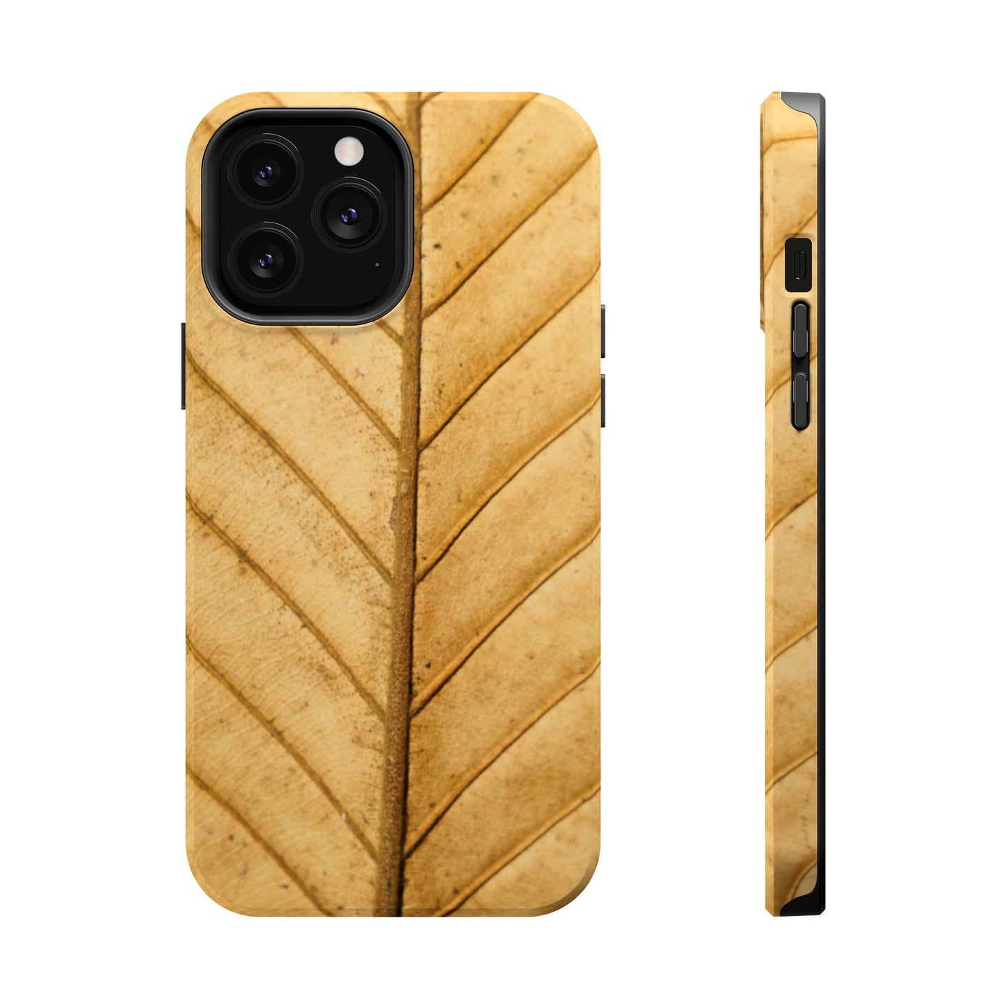 Golden Leaf Texture MagSafe Case – Minimal Nature Design - BOGO Cases