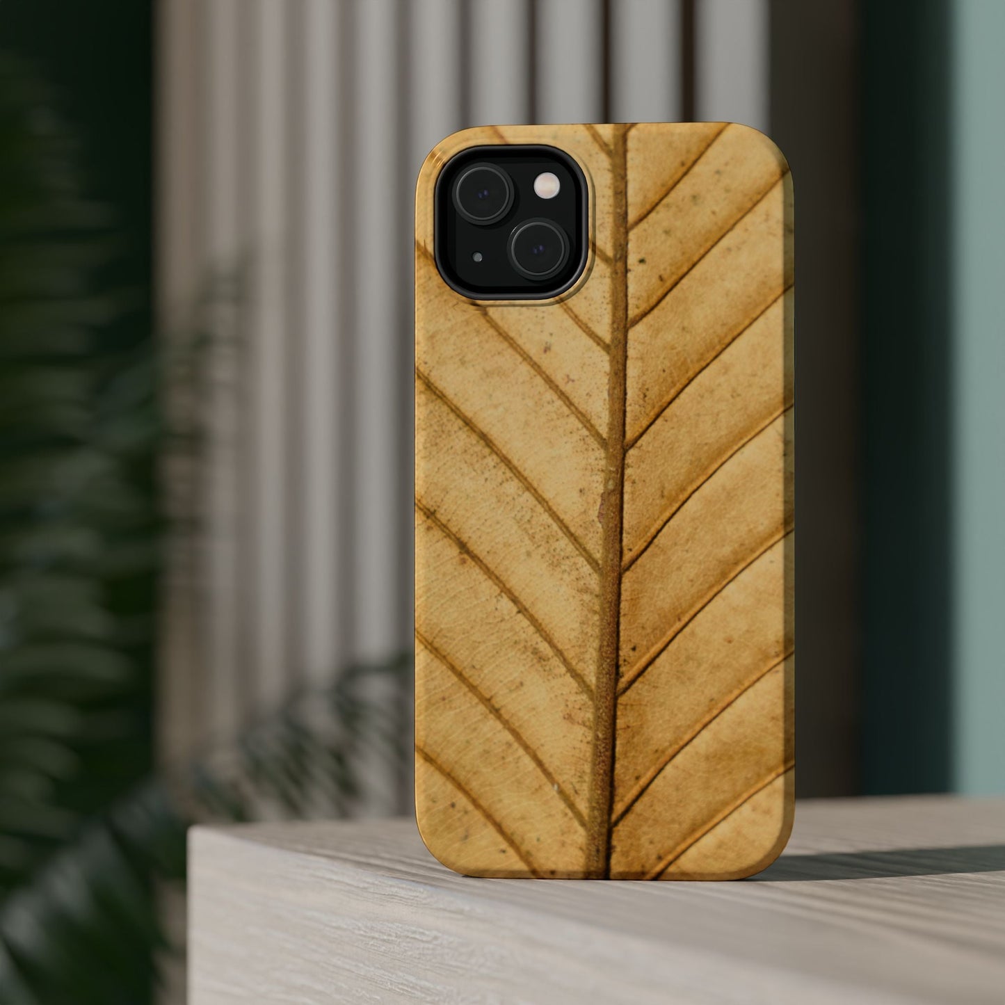 Golden Leaf Texture MagSafe Case – Minimal Nature Design - BOGO Cases