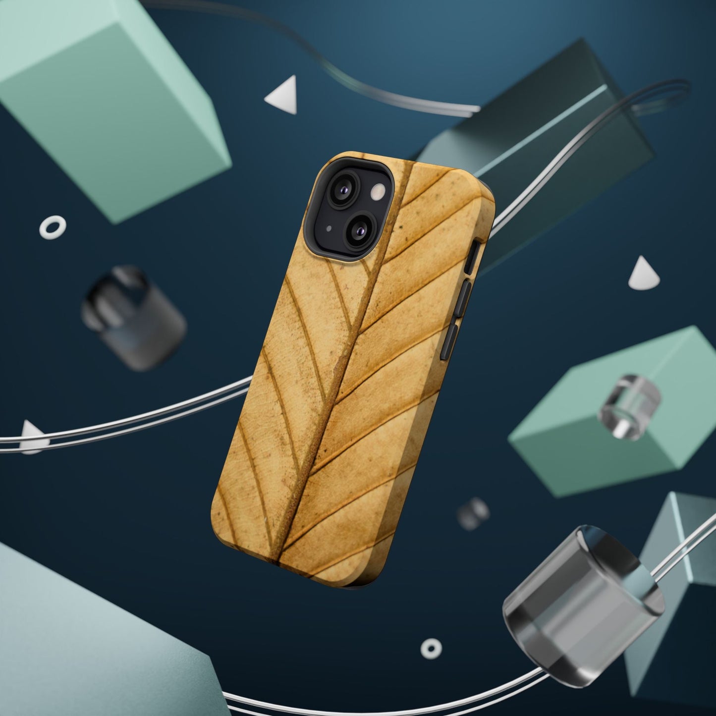 Golden Leaf Texture MagSafe Case – Minimal Nature Design - BOGO Cases