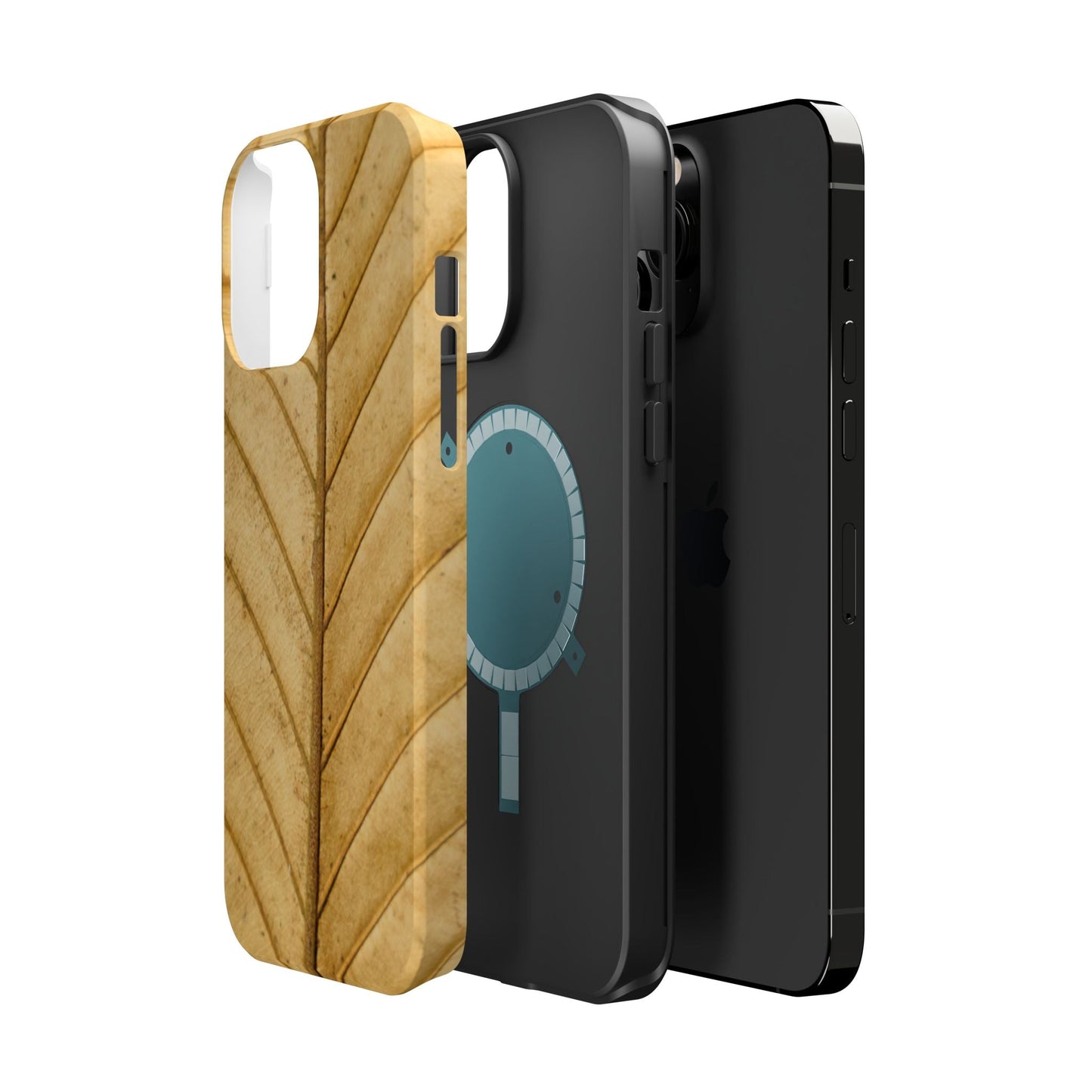Golden Leaf Texture MagSafe Case – Minimal Nature Design - BOGO Cases