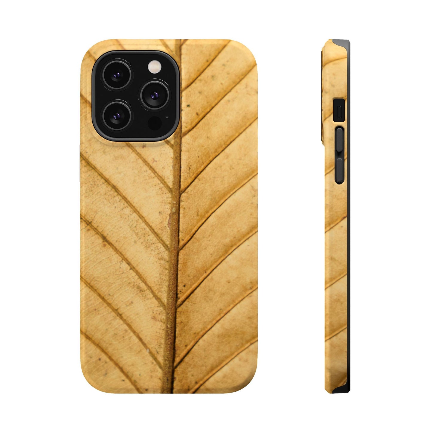 Golden Leaf Texture MagSafe Case – Minimal Nature Design - BOGO Cases