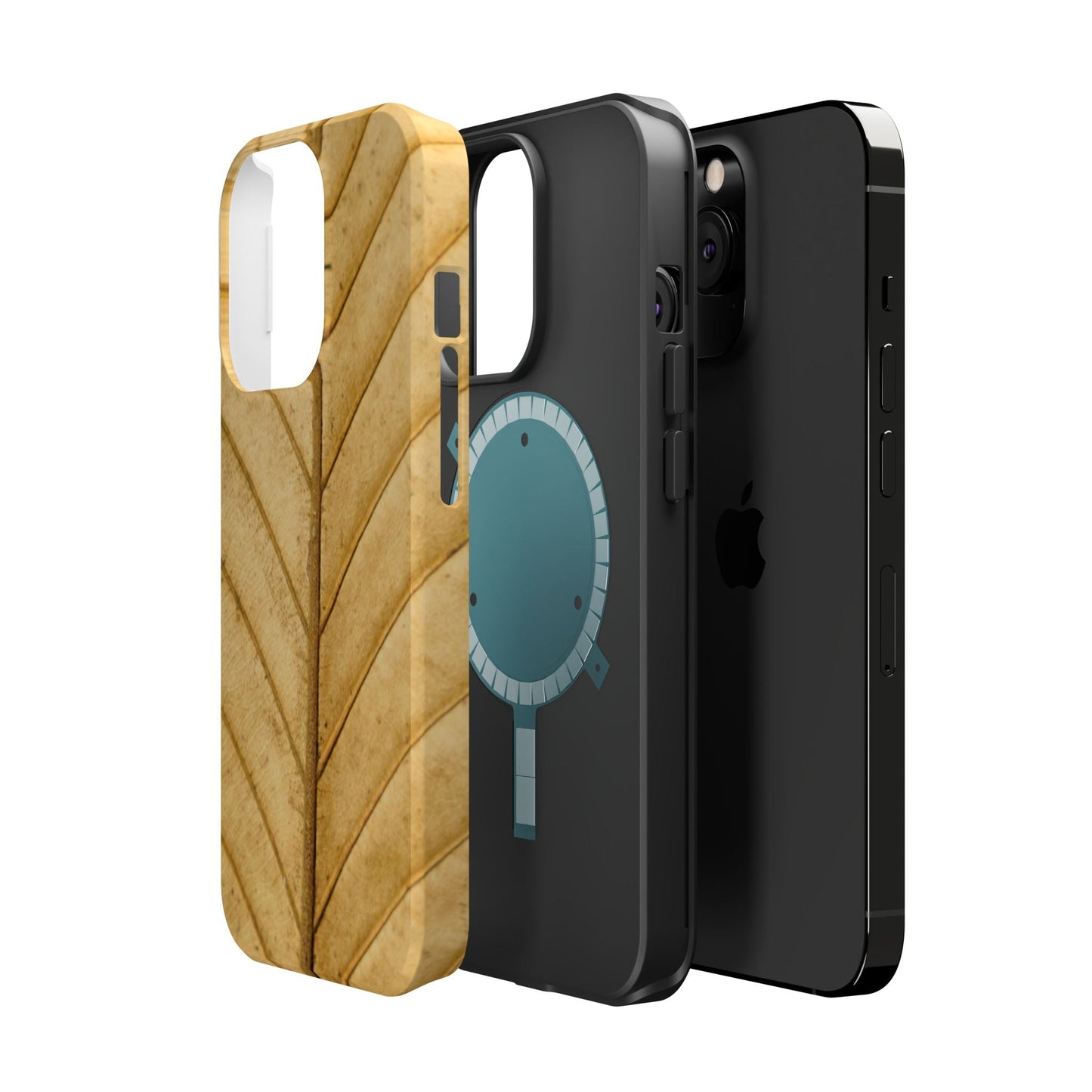 Golden Leaf Texture MagSafe Case – Minimal Nature Design - BOGO Cases
