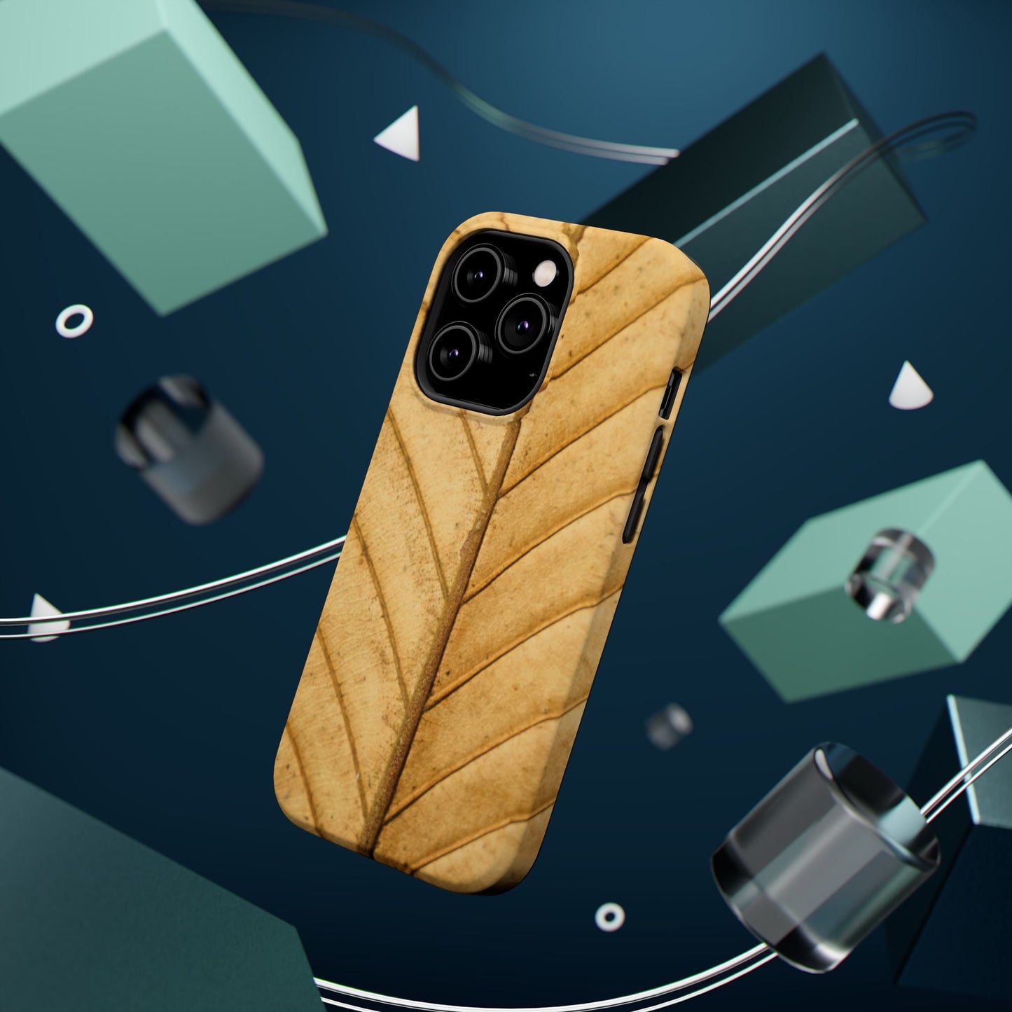 Golden Leaf Texture MagSafe Case – Minimal Nature Design - BOGO Cases