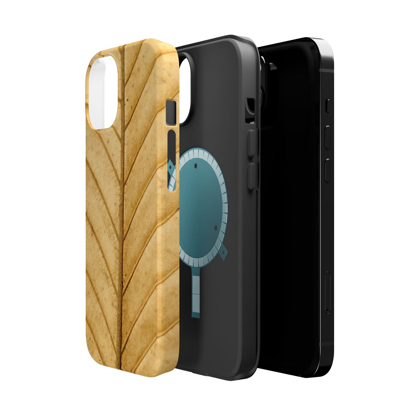 Golden Leaf Texture MagSafe Case – Minimal Nature Design - BOGO Cases
