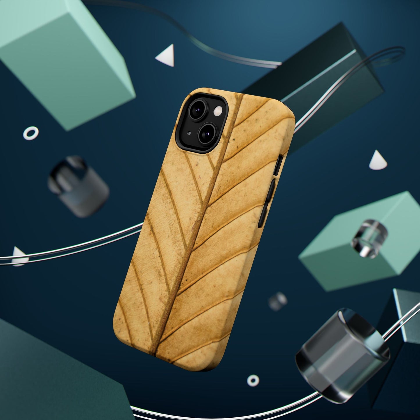 Golden Leaf Texture MagSafe Case – Minimal Nature Design - BOGO Cases