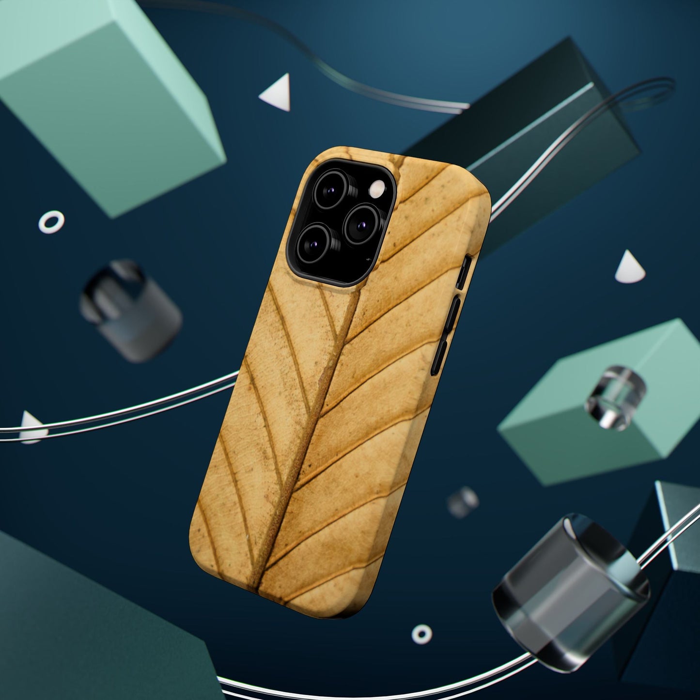 Golden Leaf Texture MagSafe Case – Minimal Nature Design - BOGO Cases