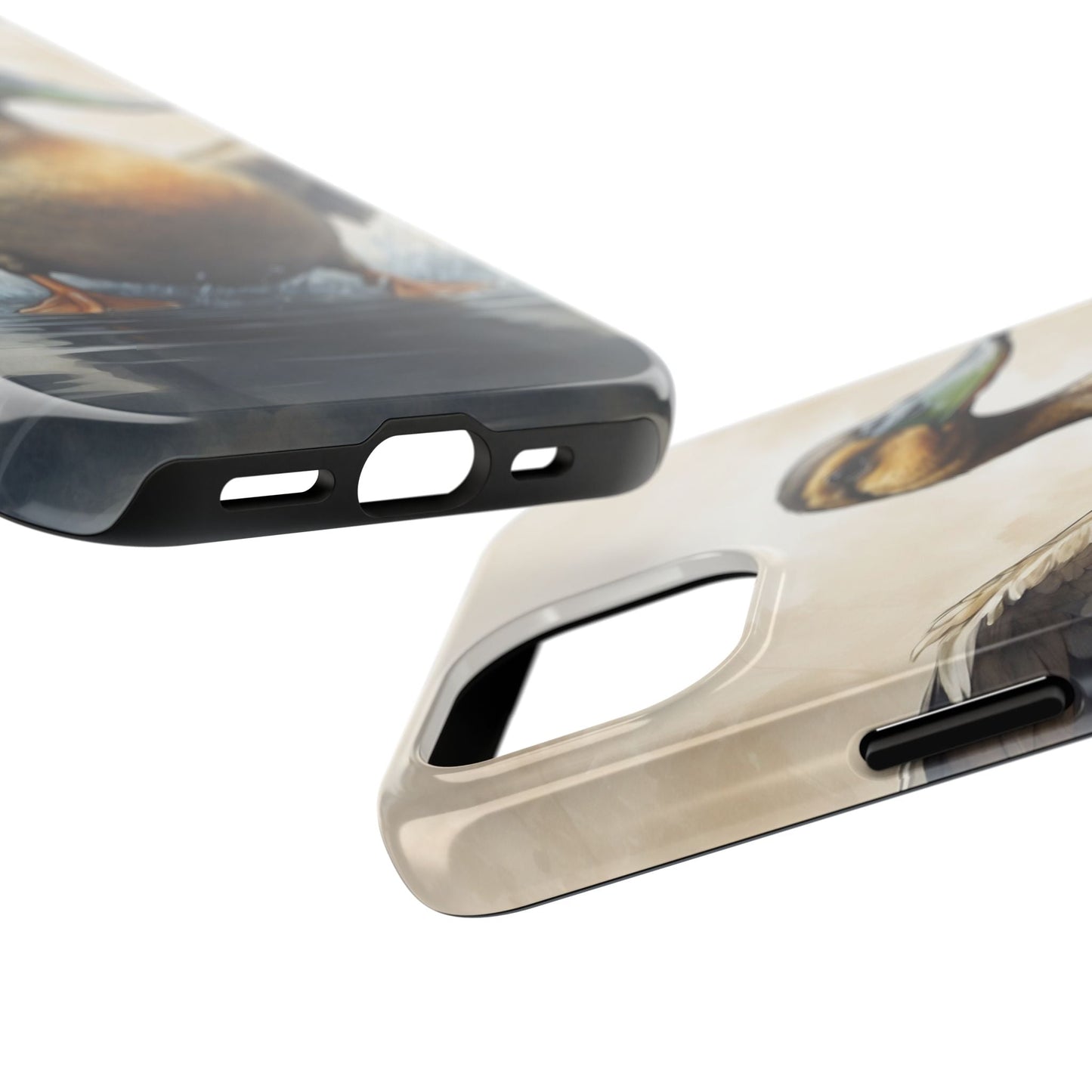 Graceful Duck in Watercolor Scene - iPhone Case - BOGO Cases
