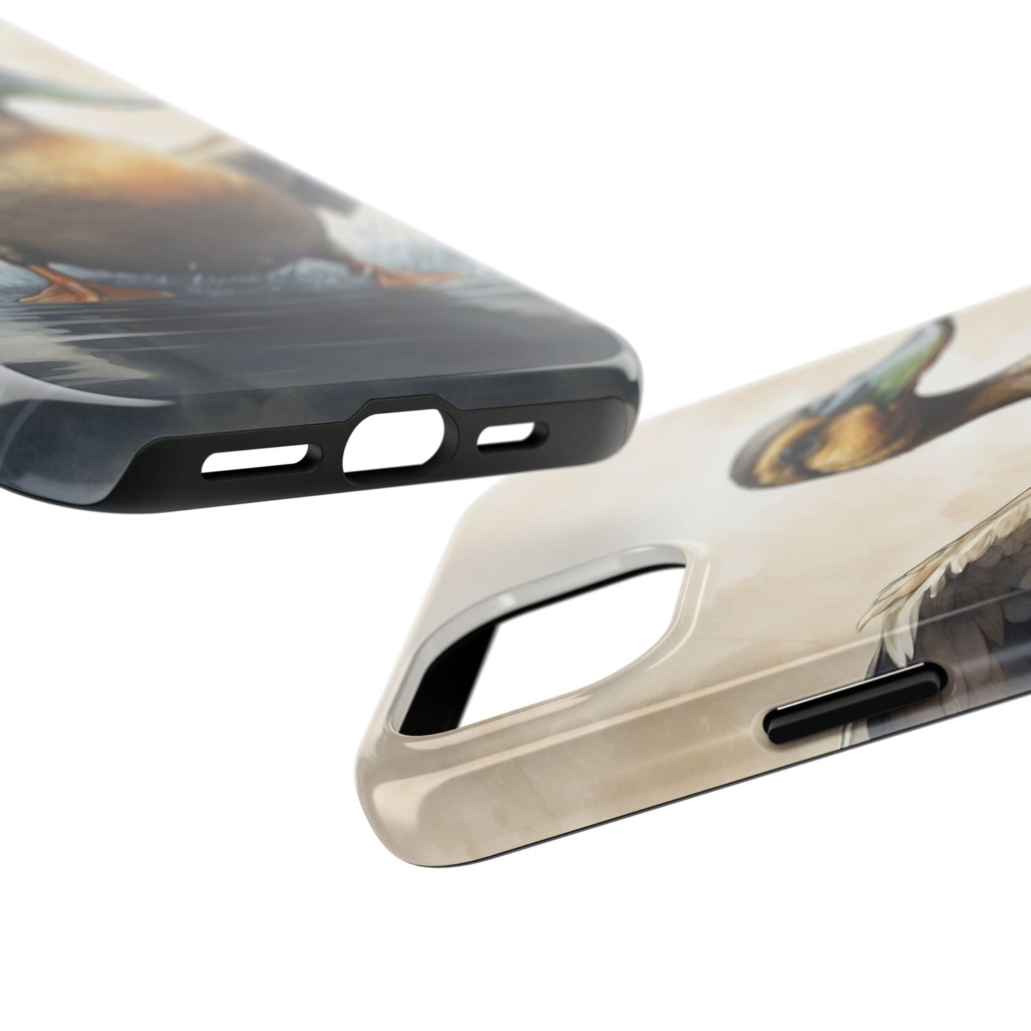 Graceful Duck in Watercolor Scene - iPhone Case - BOGO Cases