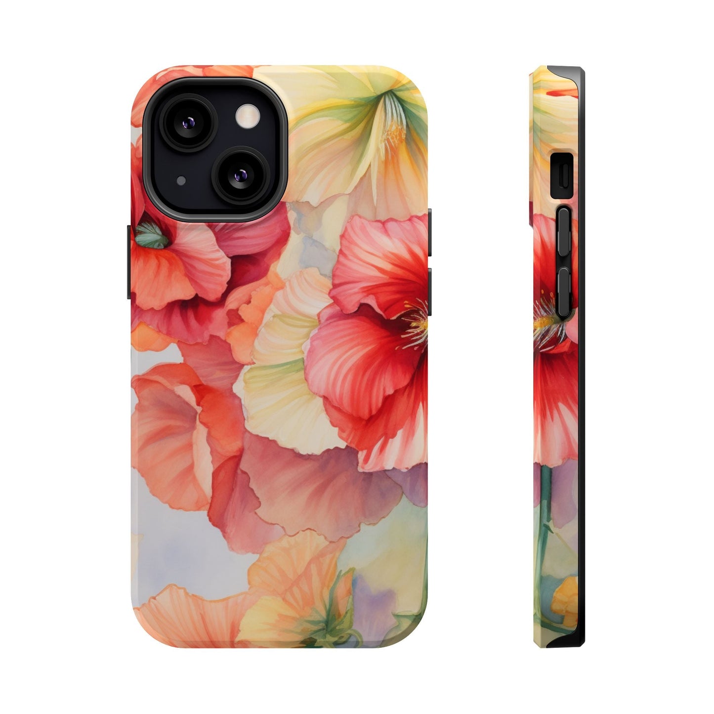 Gumamela Blush Pink Watercolor Floral – MagSafe Compatible iPhone Case - BOGO Cases