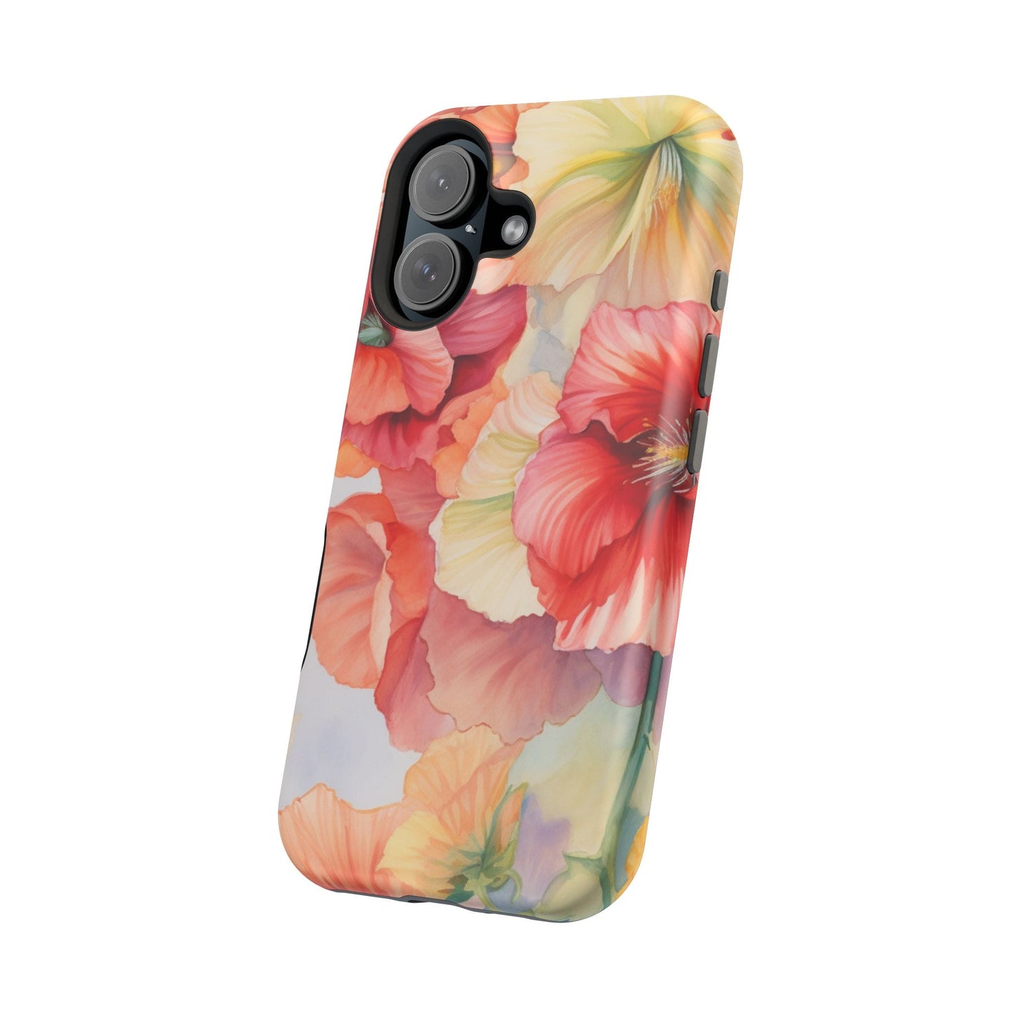 Gumamela Blush Pink Watercolor Floral – MagSafe Compatible iPhone Case - BOGO Cases