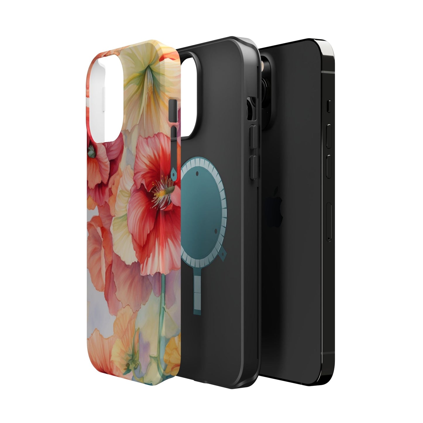 Gumamela Blush Pink Watercolor Floral – MagSafe Compatible iPhone Case - BOGO Cases