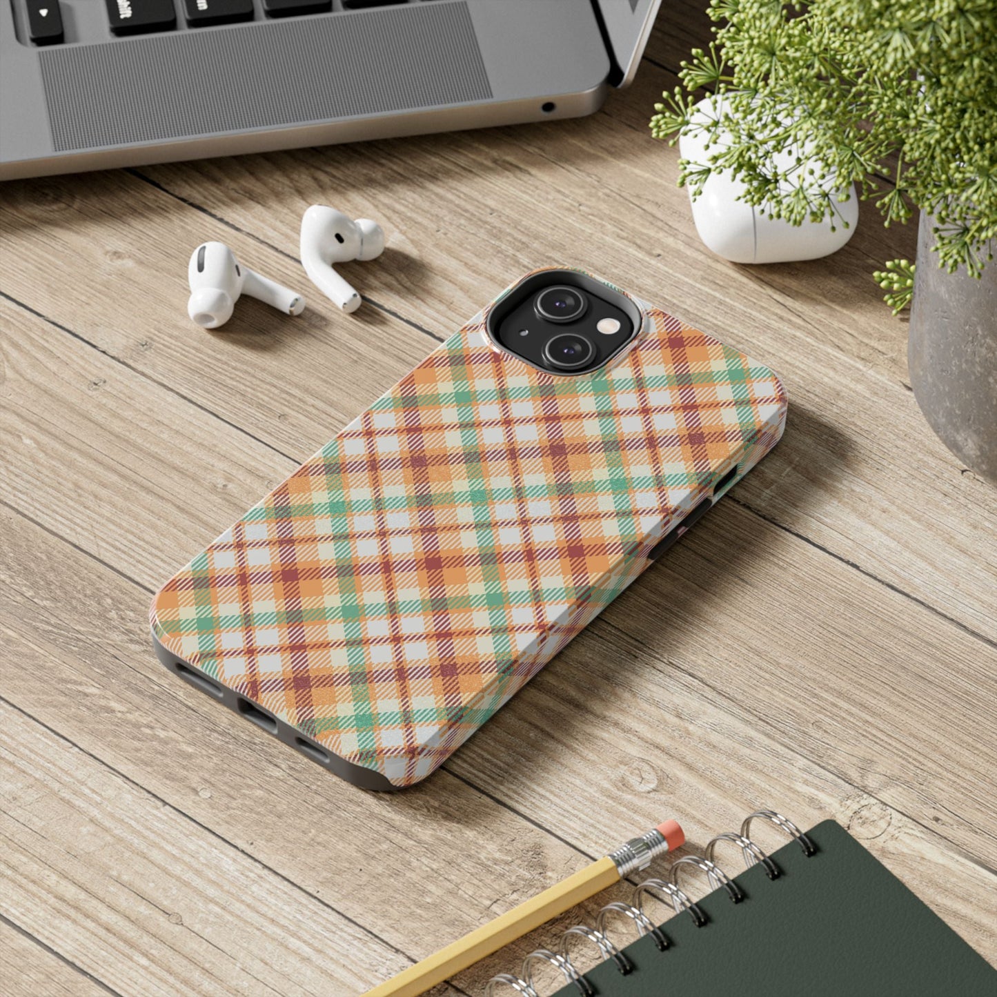 iPhone Case - Autumn Harvest Plaid Design - BOGO Cases