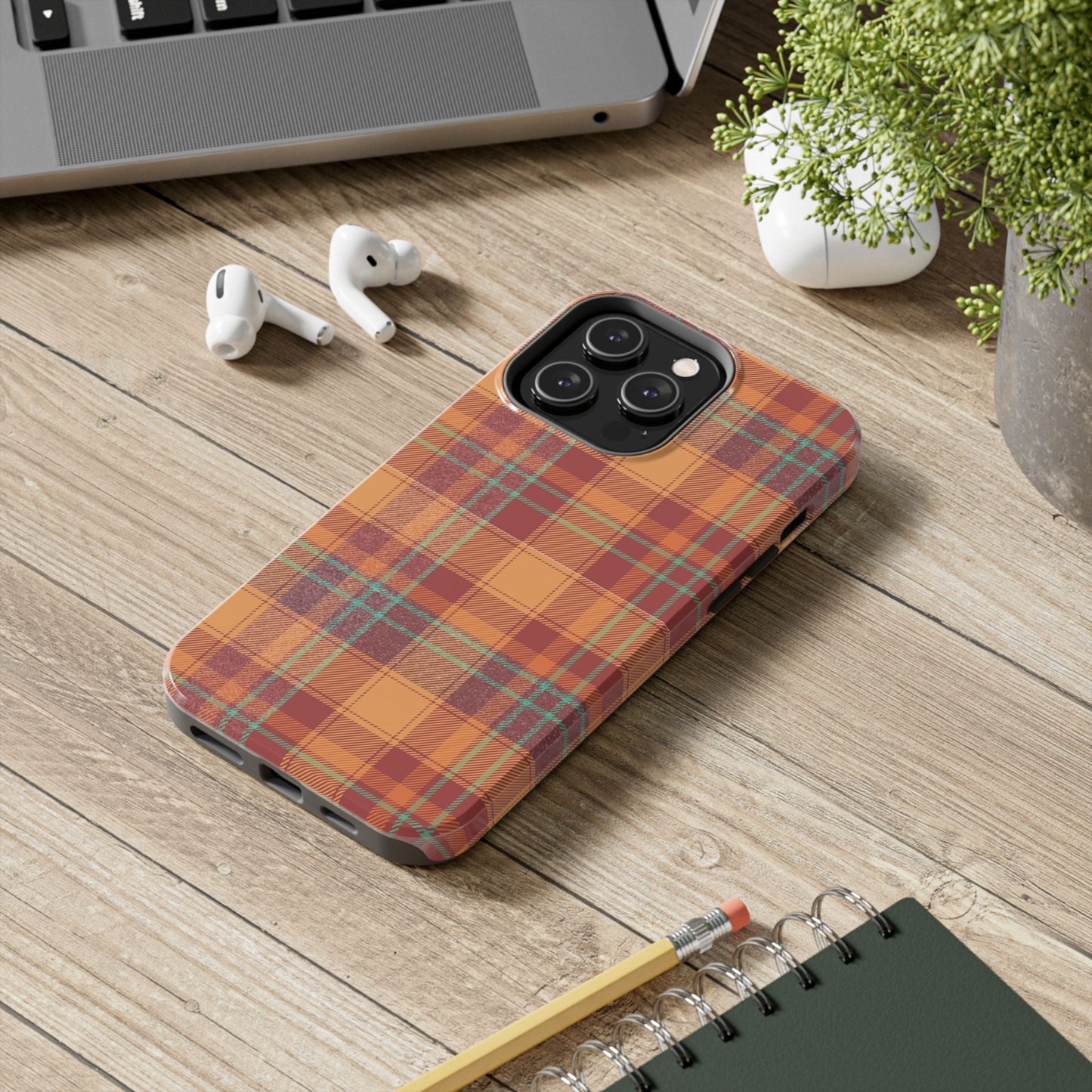 iPhone Case - Autumn Tartan Plaid Design - BOGO Cases