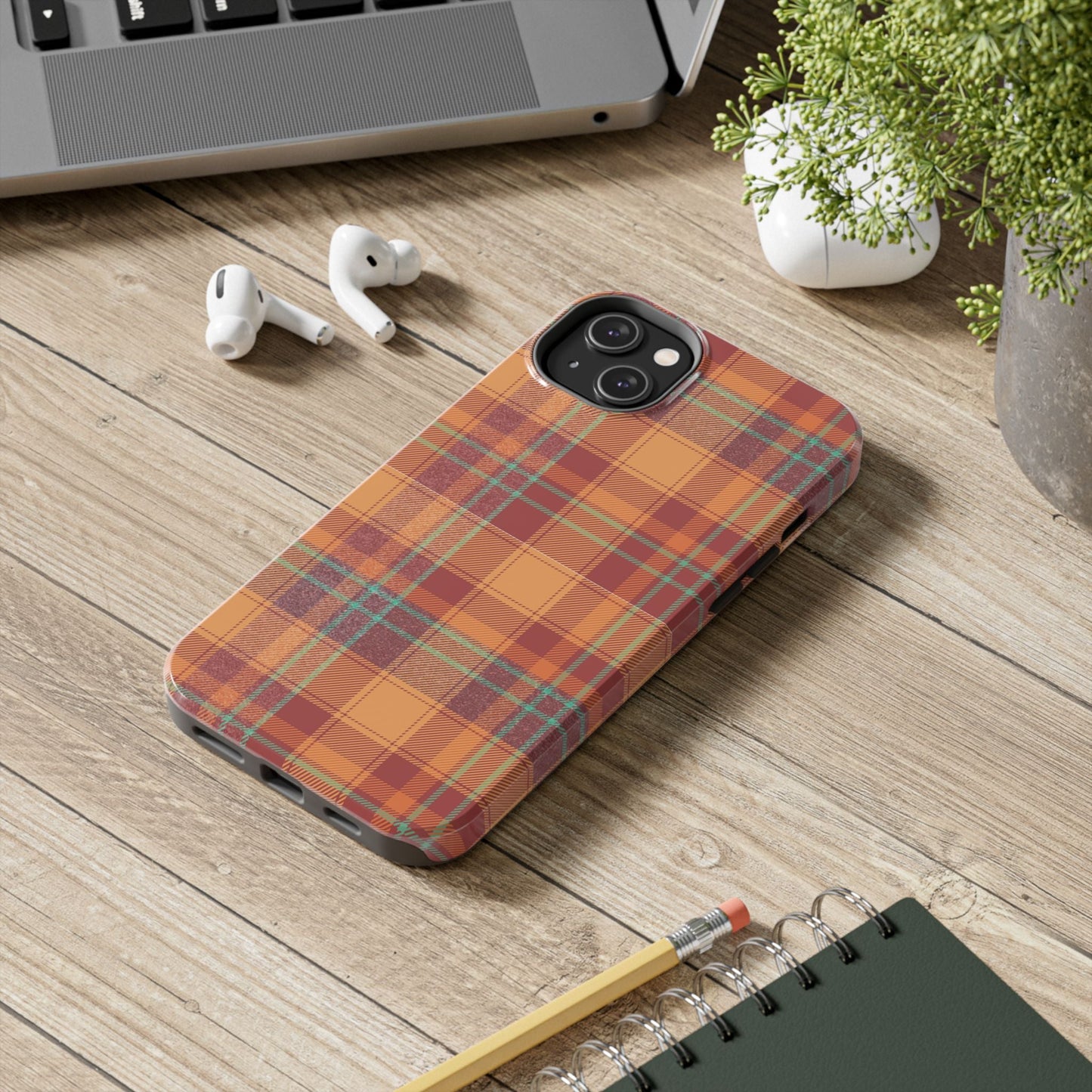 iPhone Case - Autumn Tartan Plaid Design - BOGO Cases