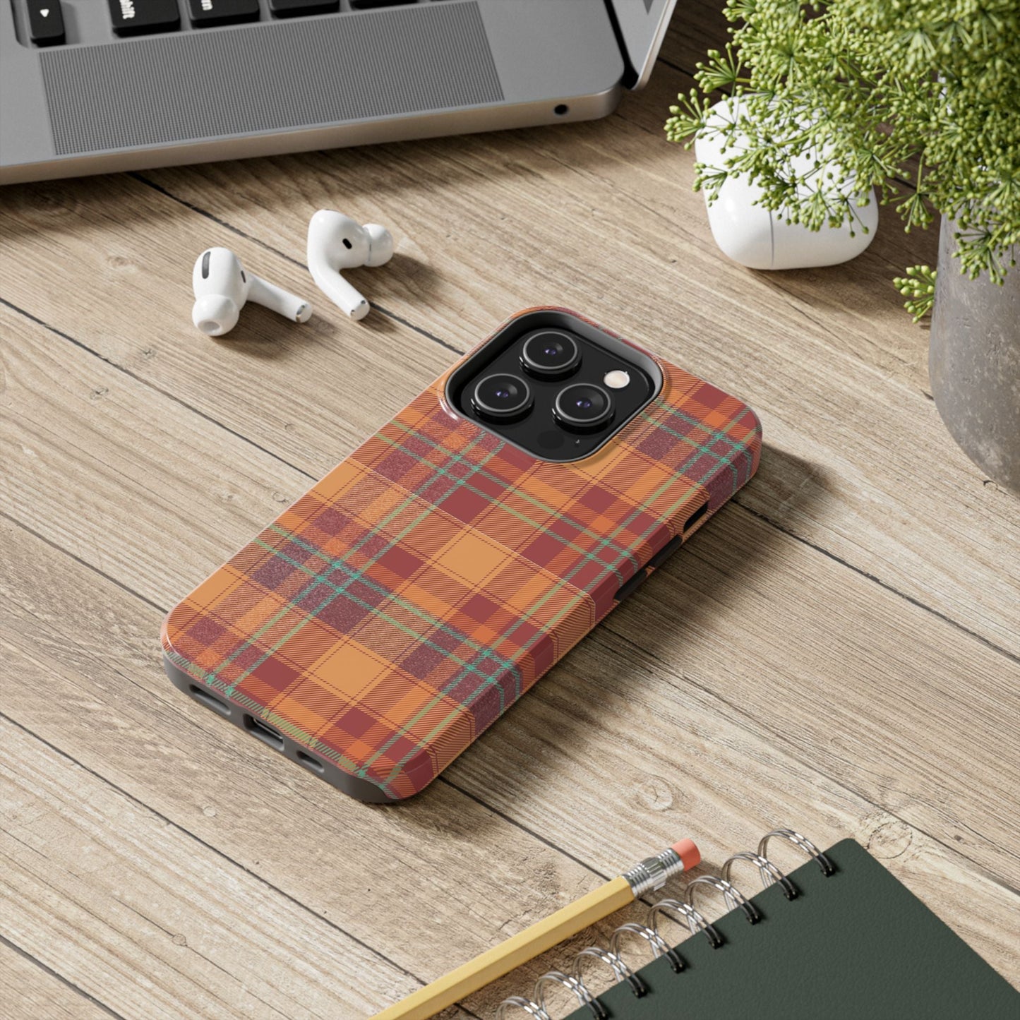 iPhone Case - Autumn Tartan Plaid Design - BOGO Cases