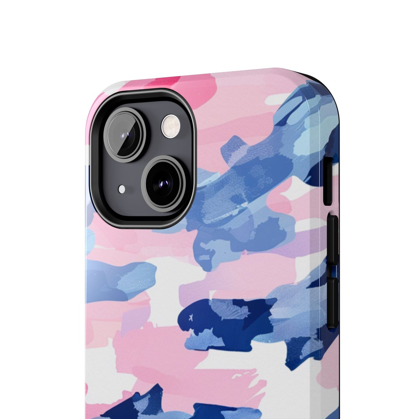 iPhone Case: Dynamic Pink & Navy Brushstroke Art - BOGO Cases