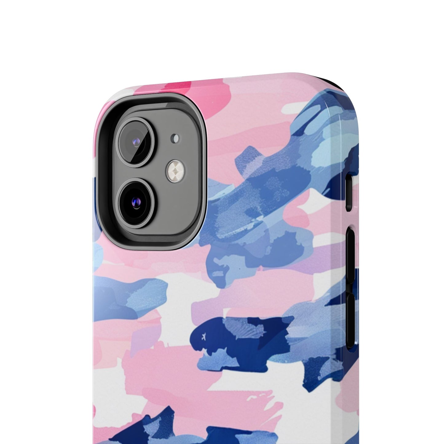 iPhone Case: Dynamic Pink & Navy Brushstroke Art - BOGO Cases