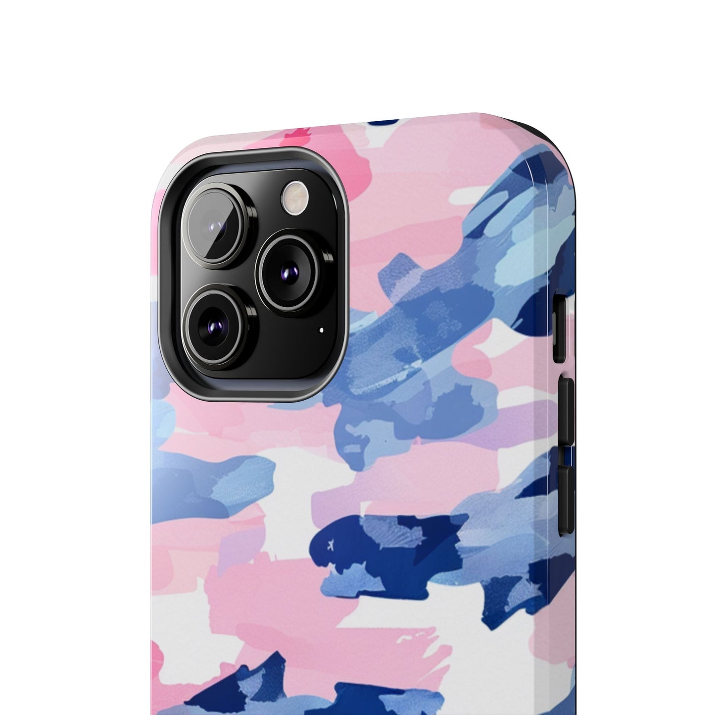 iPhone Case: Dynamic Pink & Navy Brushstroke Art - BOGO Cases