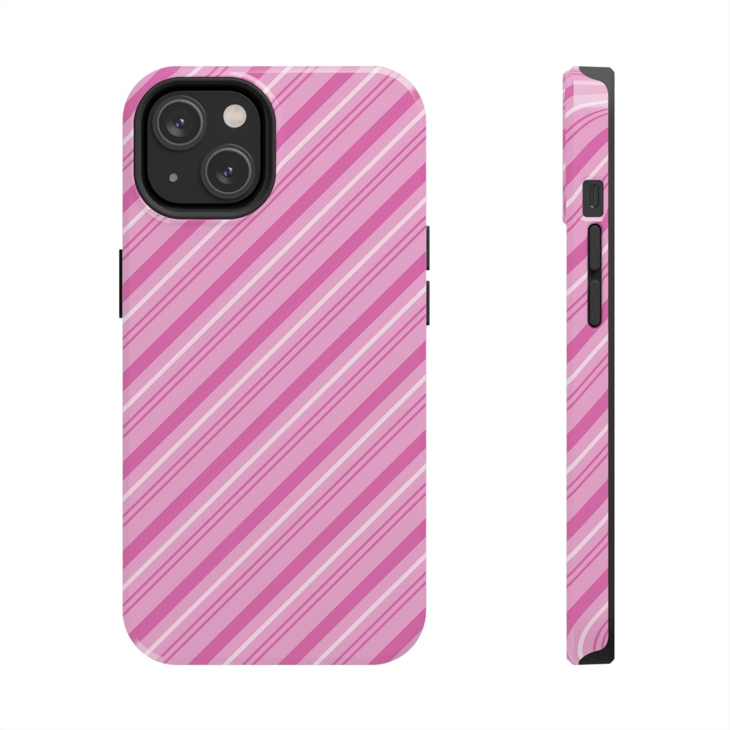 iPhone Case - Pretty in Pink Stripes Design - BOGO Cases