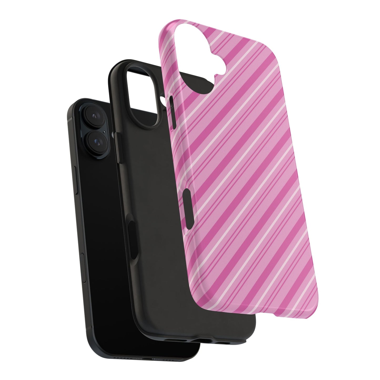 iPhone Case - Pretty in Pink Stripes Design - BOGO Cases