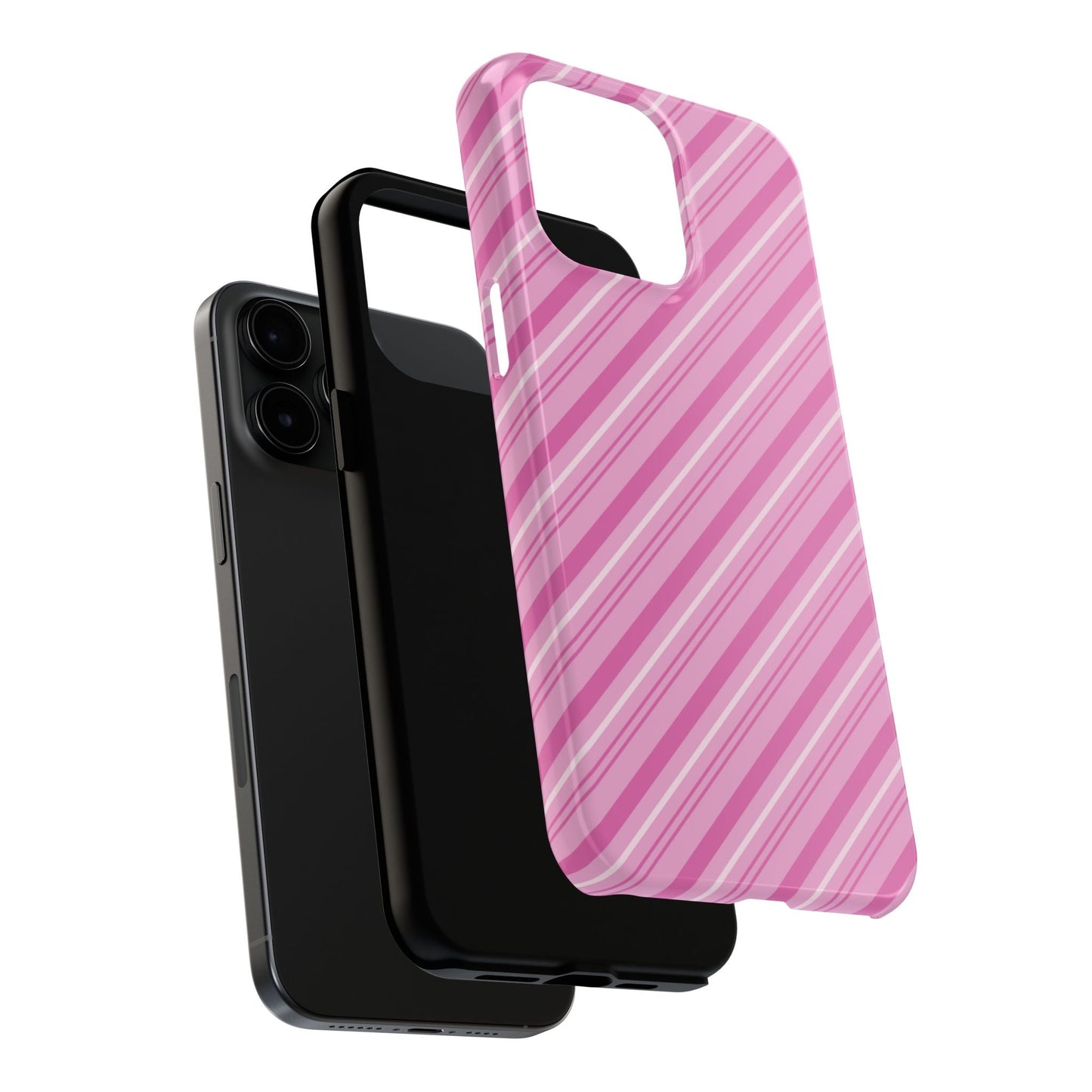iPhone Case - Pretty in Pink Stripes Design - BOGO Cases